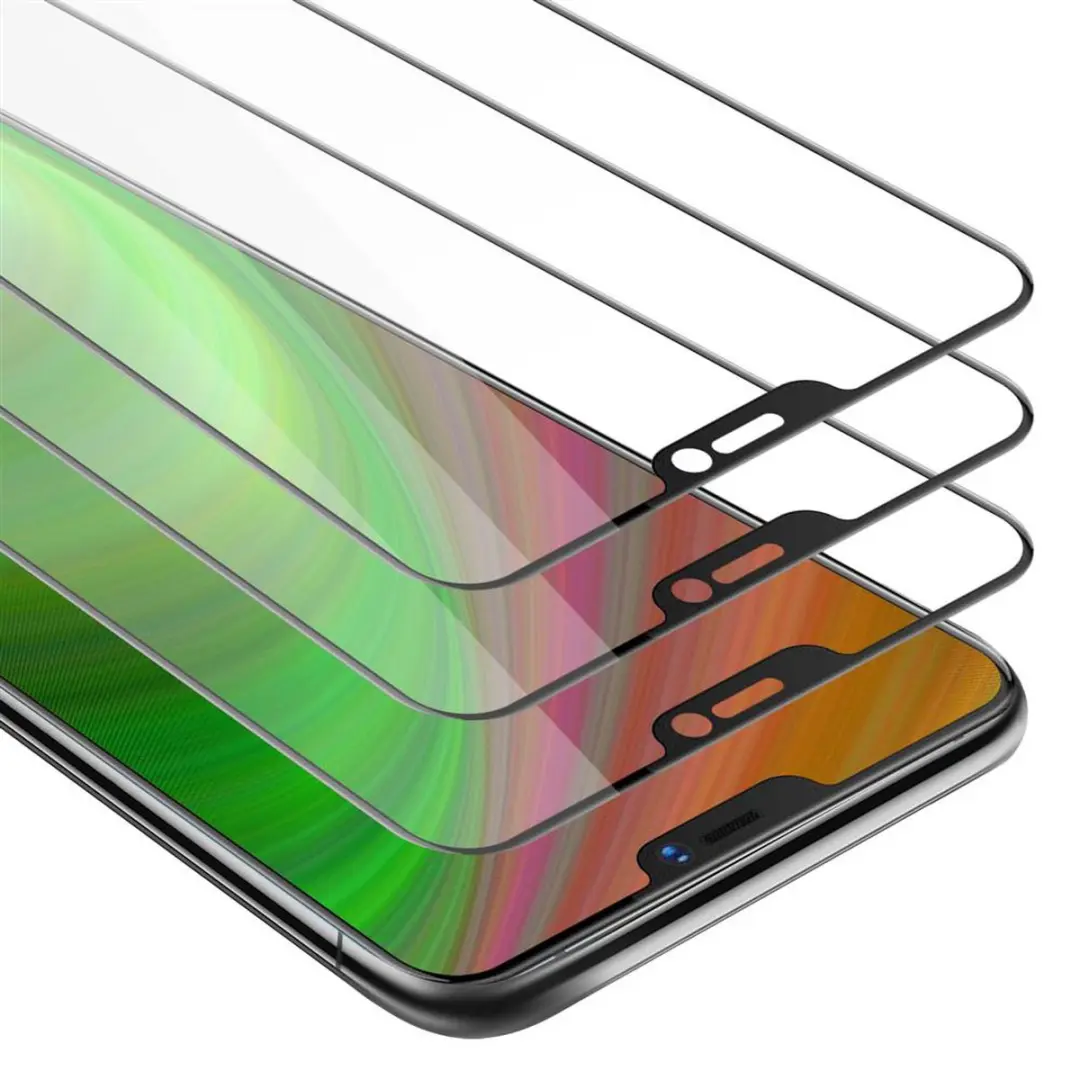 Cadorabo 3x Screenprotector geschikt voor Vivo X21 Volledig scherm pantserfolie
