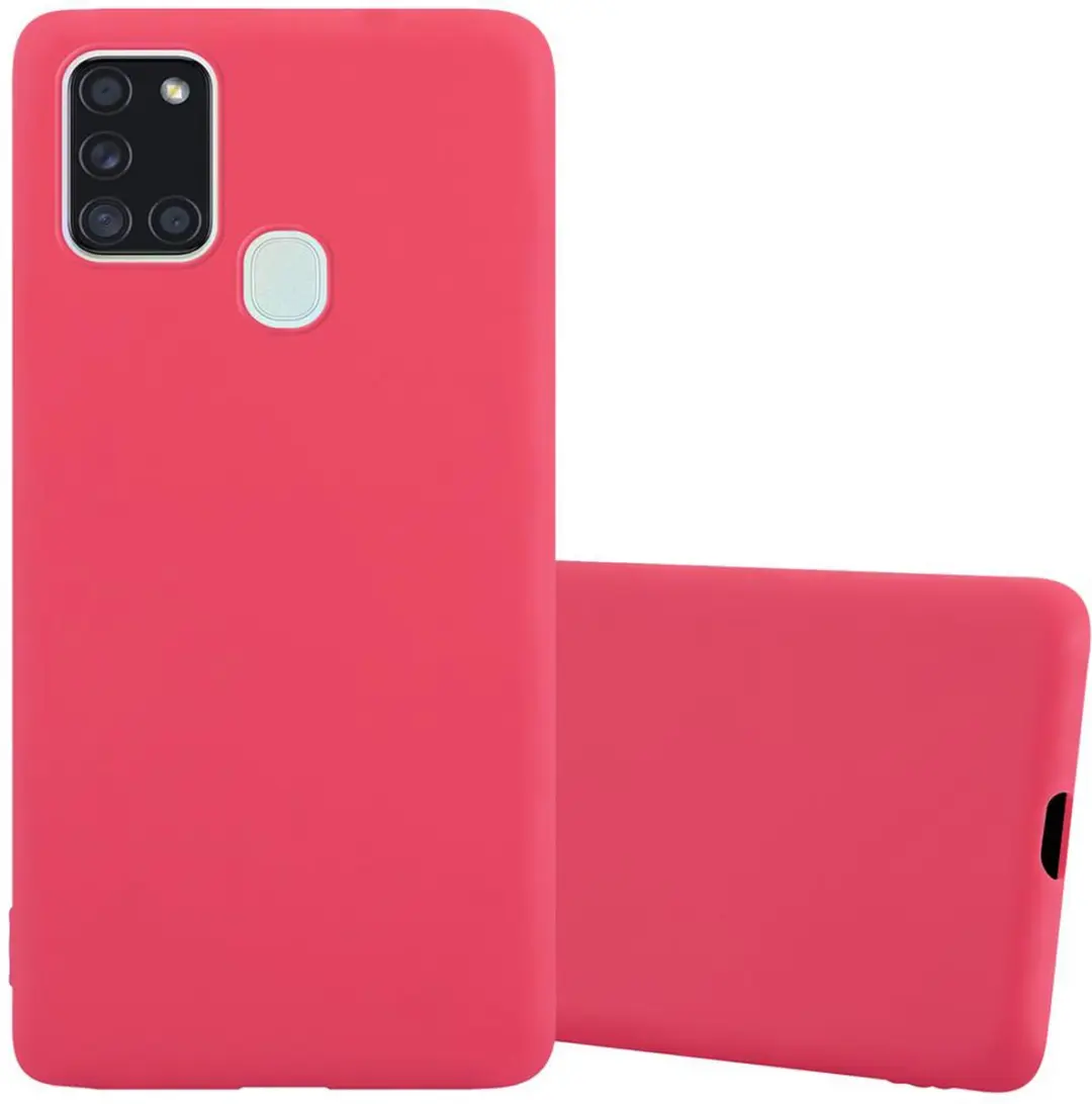 Cadorabo Hoesje geschikt voor Samsung Galaxy A21s in CANDY ROOD