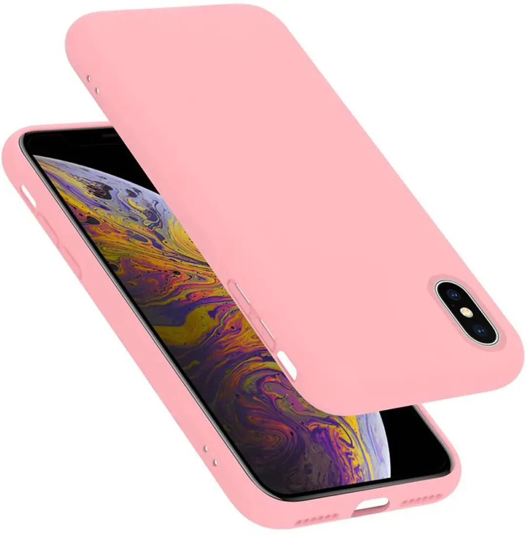 Cadorabo Hoesje geschikt voor Apple iPhone X / XS in LIQUID ROZE