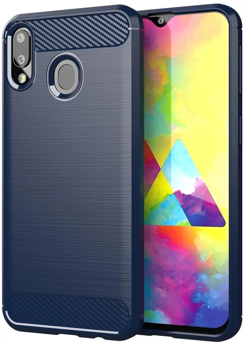 Cadorabo Hoesje geschikt voor Samsung Galaxy A10s / M01s in BRUSHED BLAUW