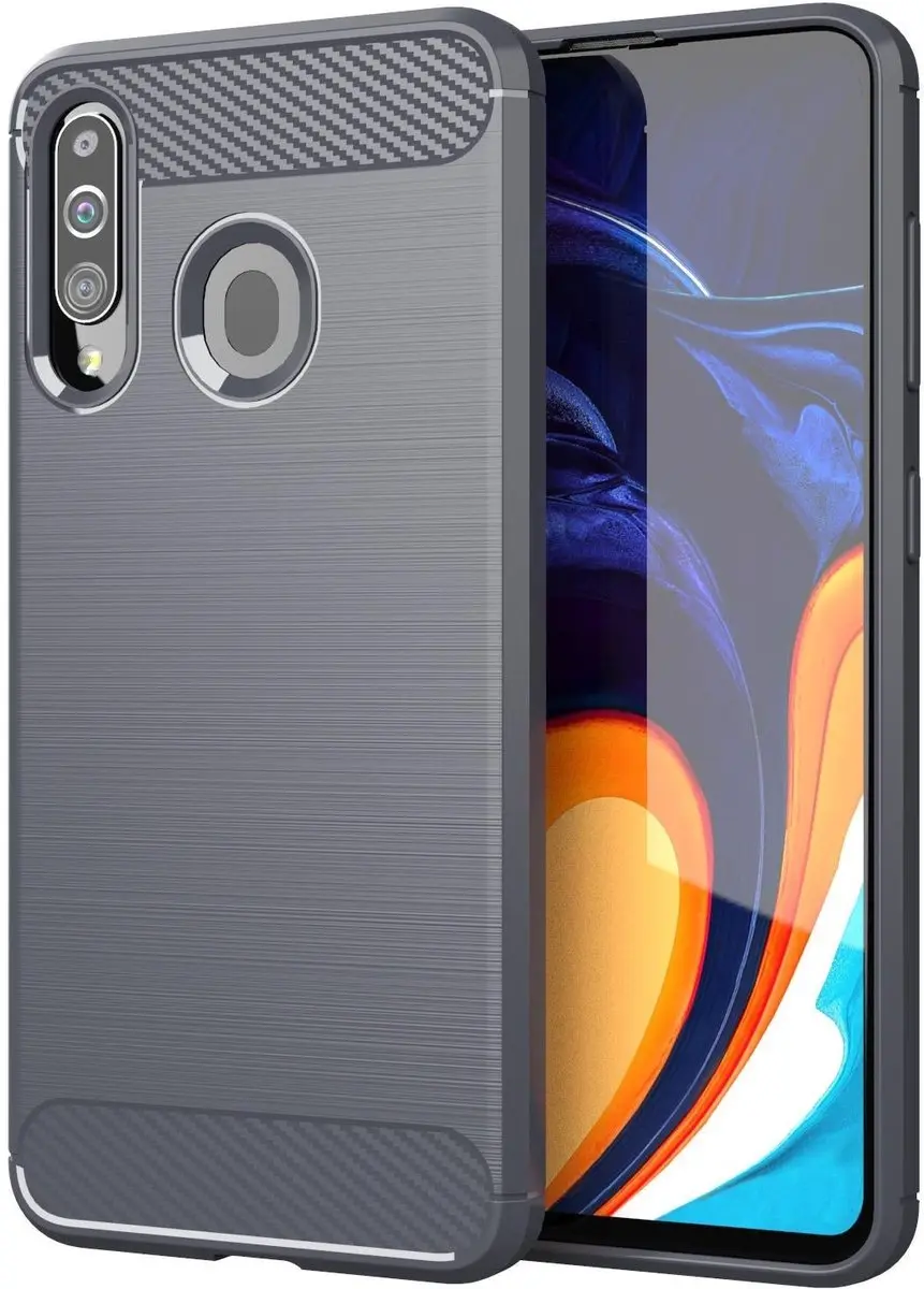 Cadorabo Hoesje geschikt voor Samsung Galaxy A20s in BRUSHED GRIJS