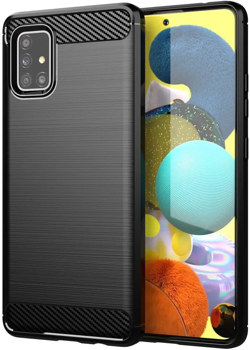 Cadorabo Hoesje geschikt voor Samsung Galaxy A51 4G / M40s in Brushed Zwart