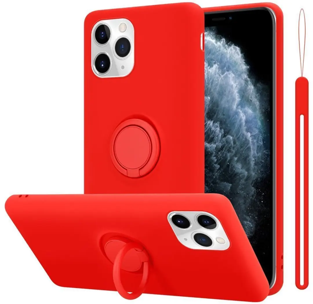 Cadorabo Hoesje geschikt voor Apple iPhone 11 PRO MAX in LIQUID ROOD