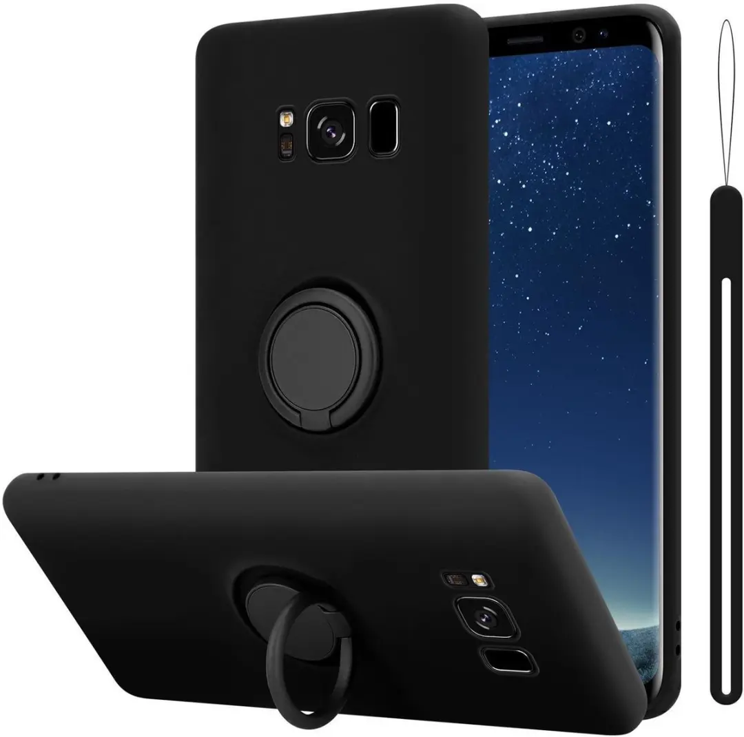 Cadorabo Hoesje geschikt voor Samsung Galaxy S8 in LIQUID ZWART