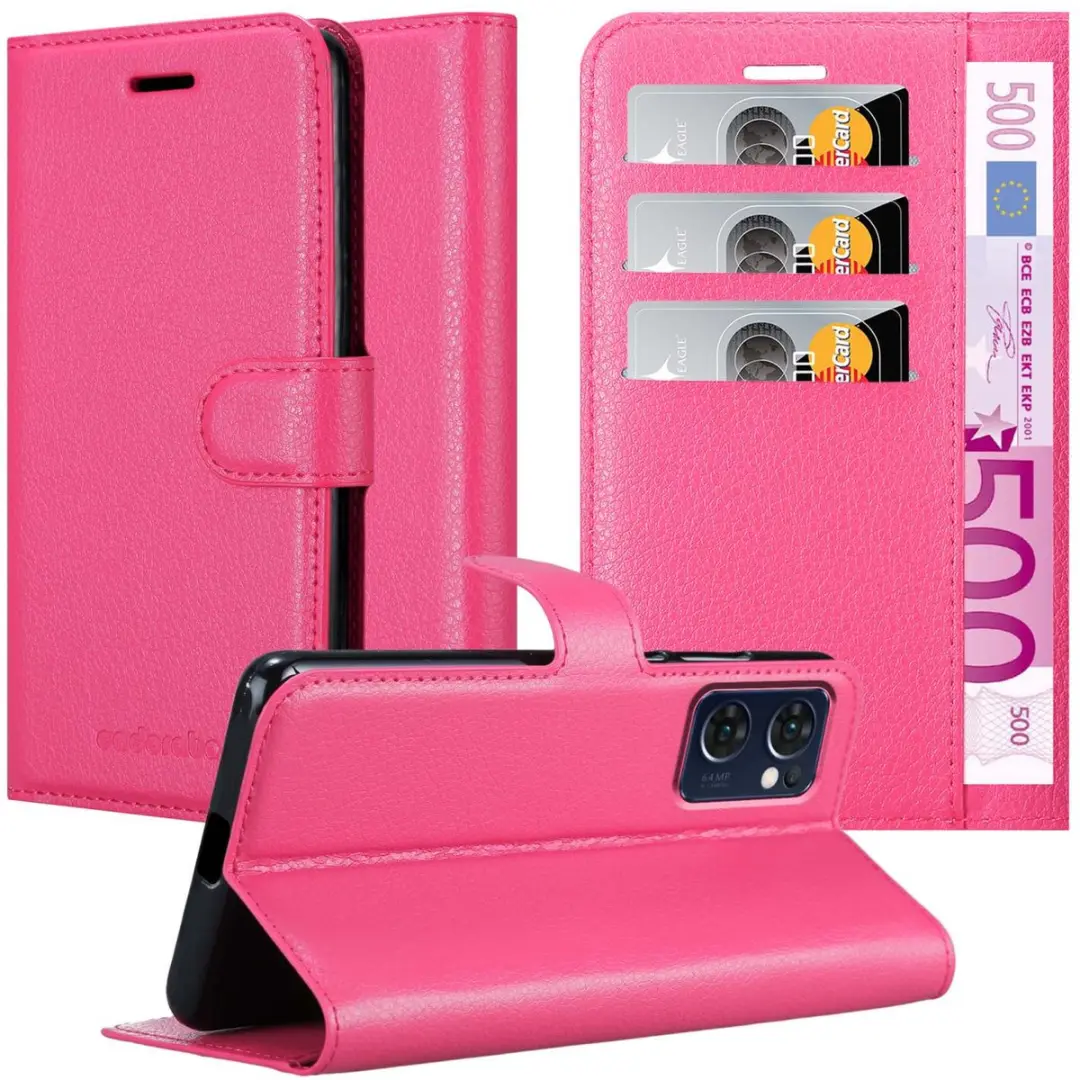Cadorabo Hoesje geschikt voor Oppo FIND X5 LITE / Reno7 5G in KERSEN ROZE