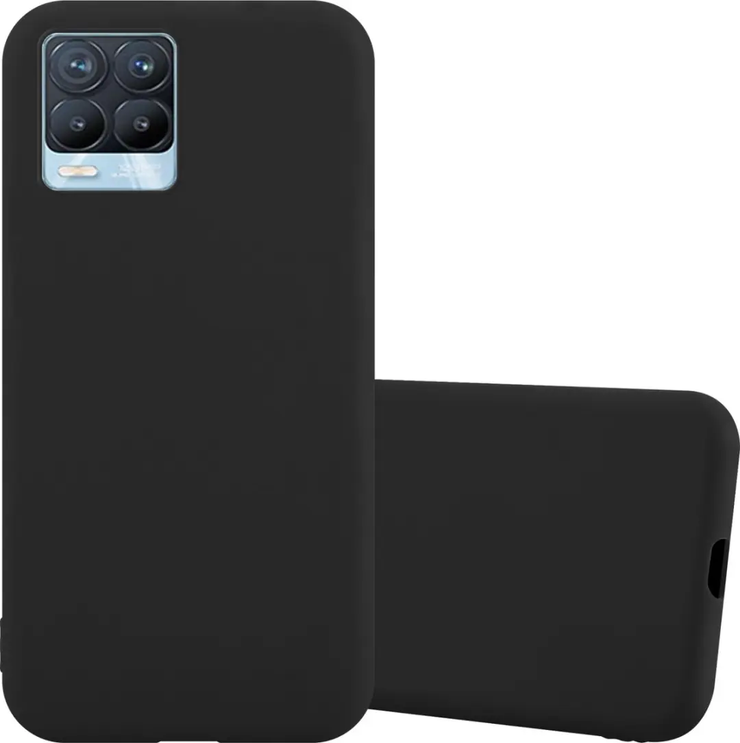 Cadorabo Hoesje geschikt voor Realme 8 4G / 8 PRO in CANDY ZWART