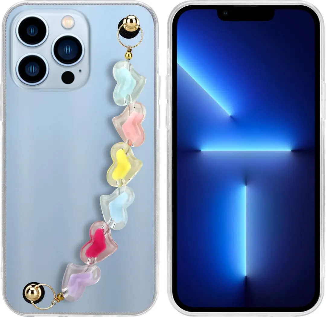 Cadorabo Hoesje geschikt voor Apple iPhone 13 PRO in Transparant met kleurrijke