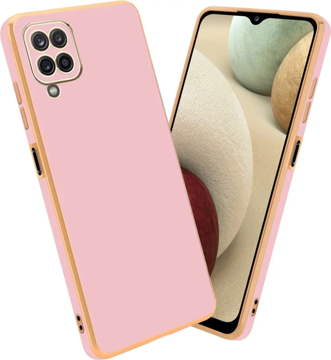 Cadorabo Hoesje geschikt voor Samsung Galaxy A12 / M12 in Glossy Roze
