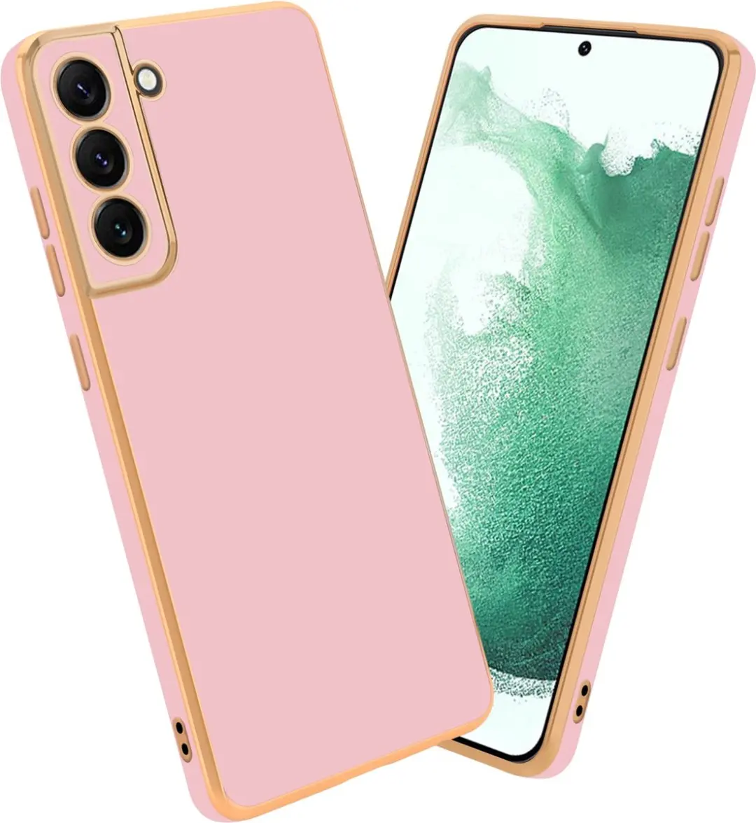 Cadorabo Hoesje geschikt voor Samsung Galaxy S22 in Glossy Roze