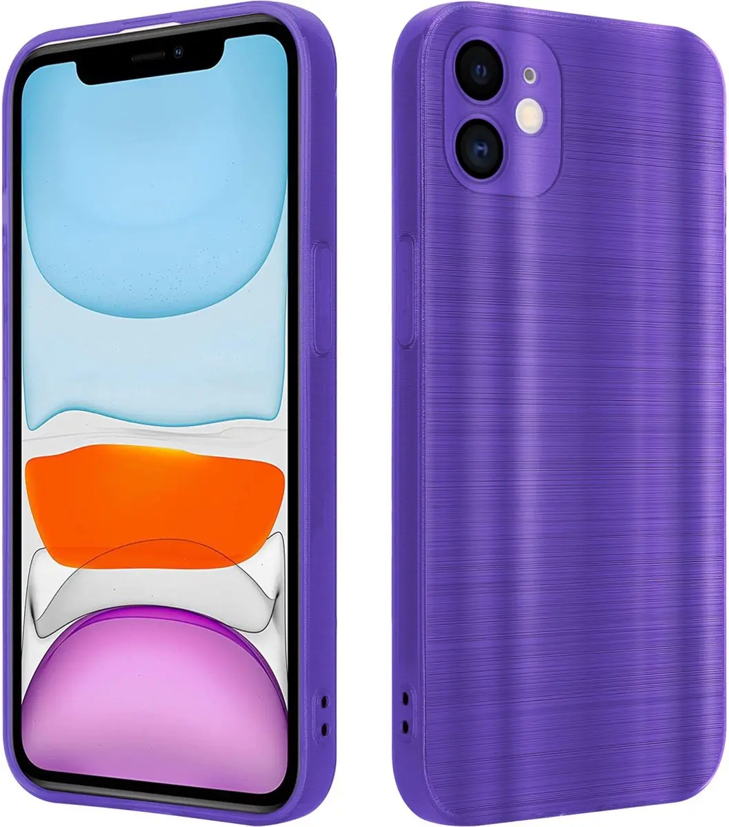 Cadorabo Hoesje geschikt voor Apple iPhone 11 in Brushed Paars