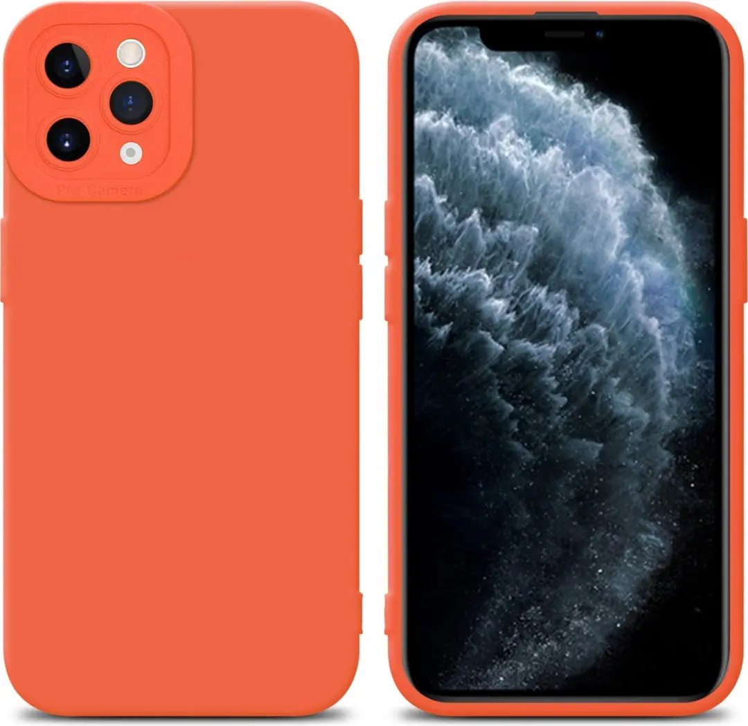 Cadorabo Hoesje geschikt voor Apple iPhone 11 PRO MAX in FLUID ORANJE