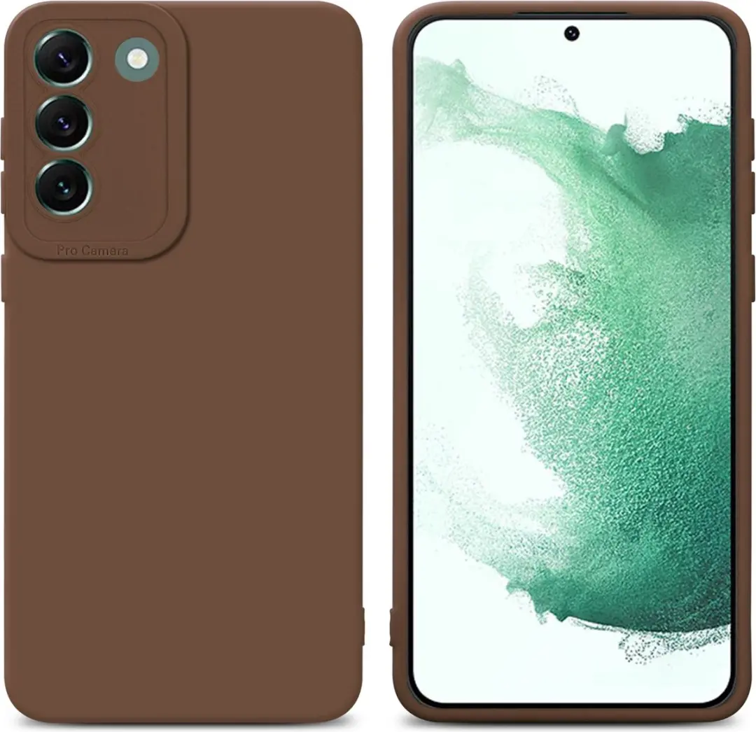 Cadorabo Hoesje geschikt voor Samsung Galaxy S22 PLUS in FLUID BRUIN