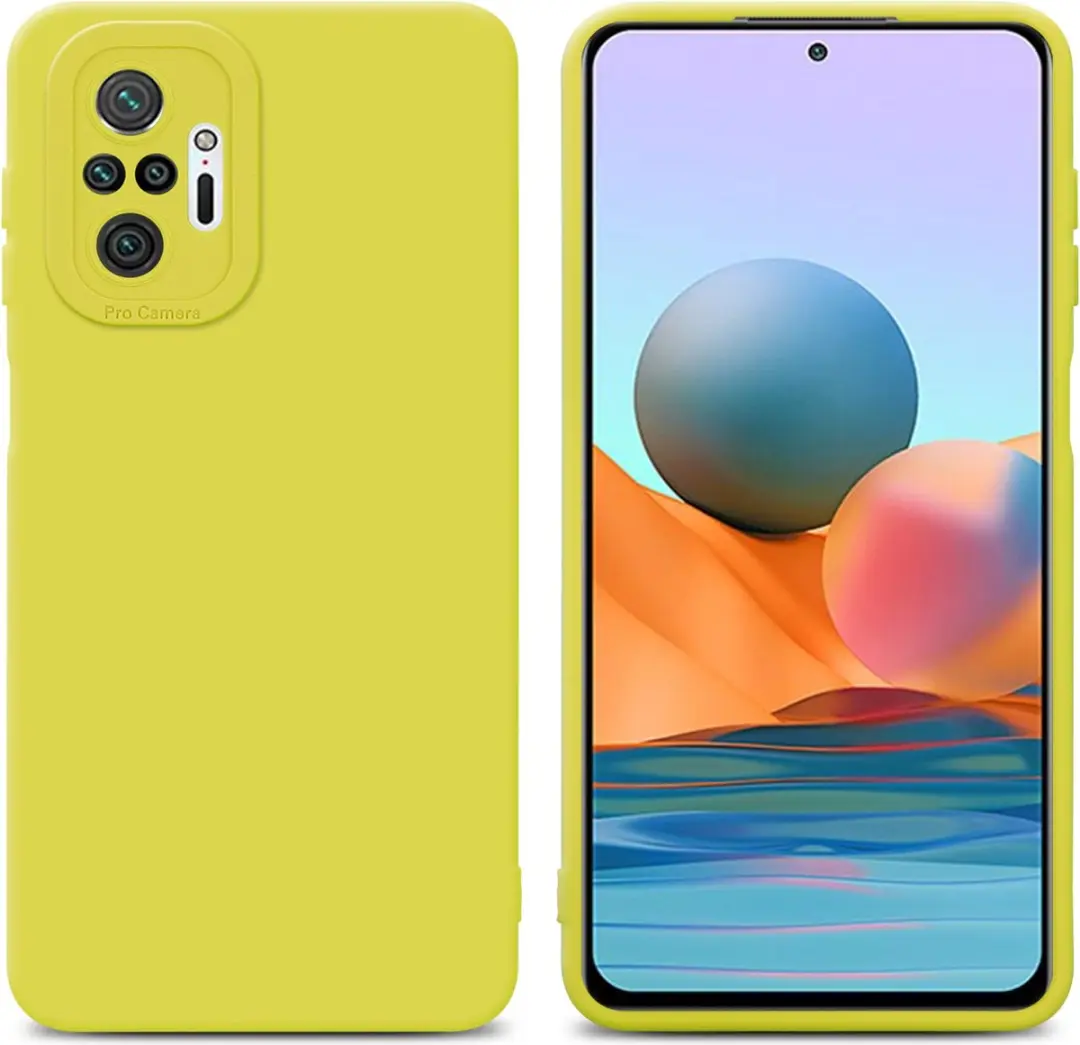 Cadorabo Hoesje geschikt voor Xiaomi RedMi NOTE 10 PRO in FLUID GEEL