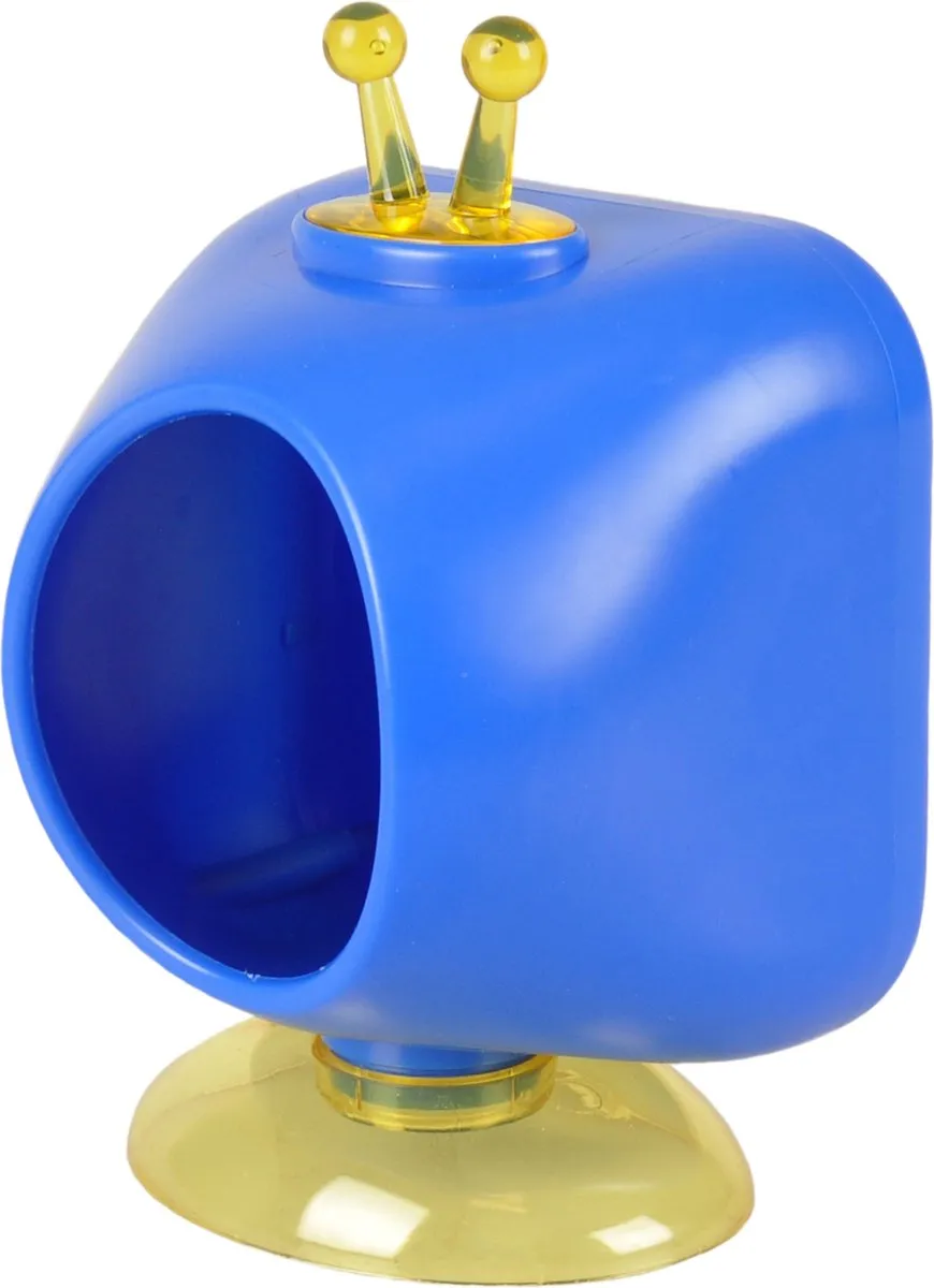 Flamingo Betrand Knaagdierenspeelgoed 9x7x13cm - Blauw/Wit/Geel