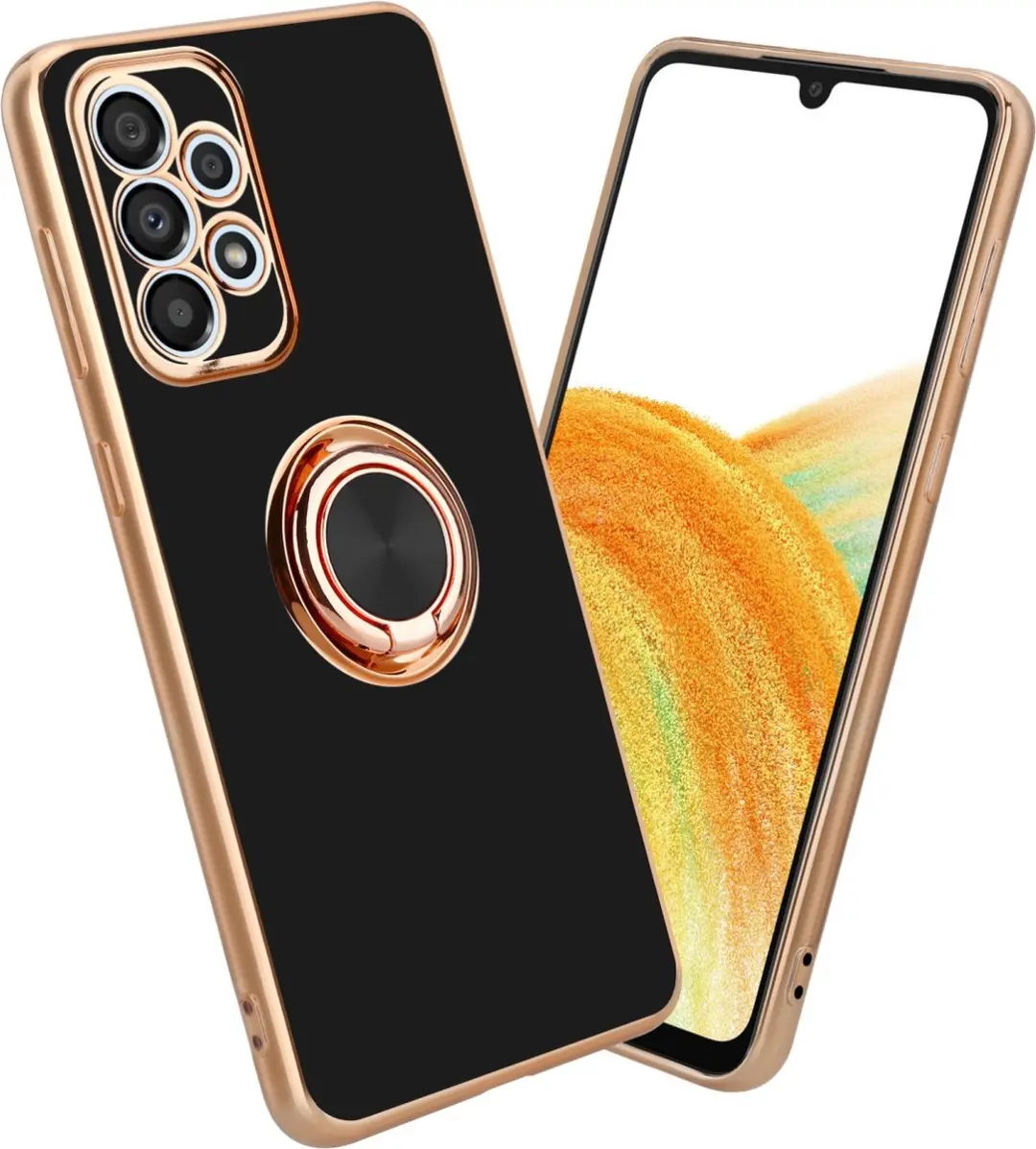 Cadorabo Hoesje geschikt voor Samsung Galaxy A33 5G in Glossy Zwart