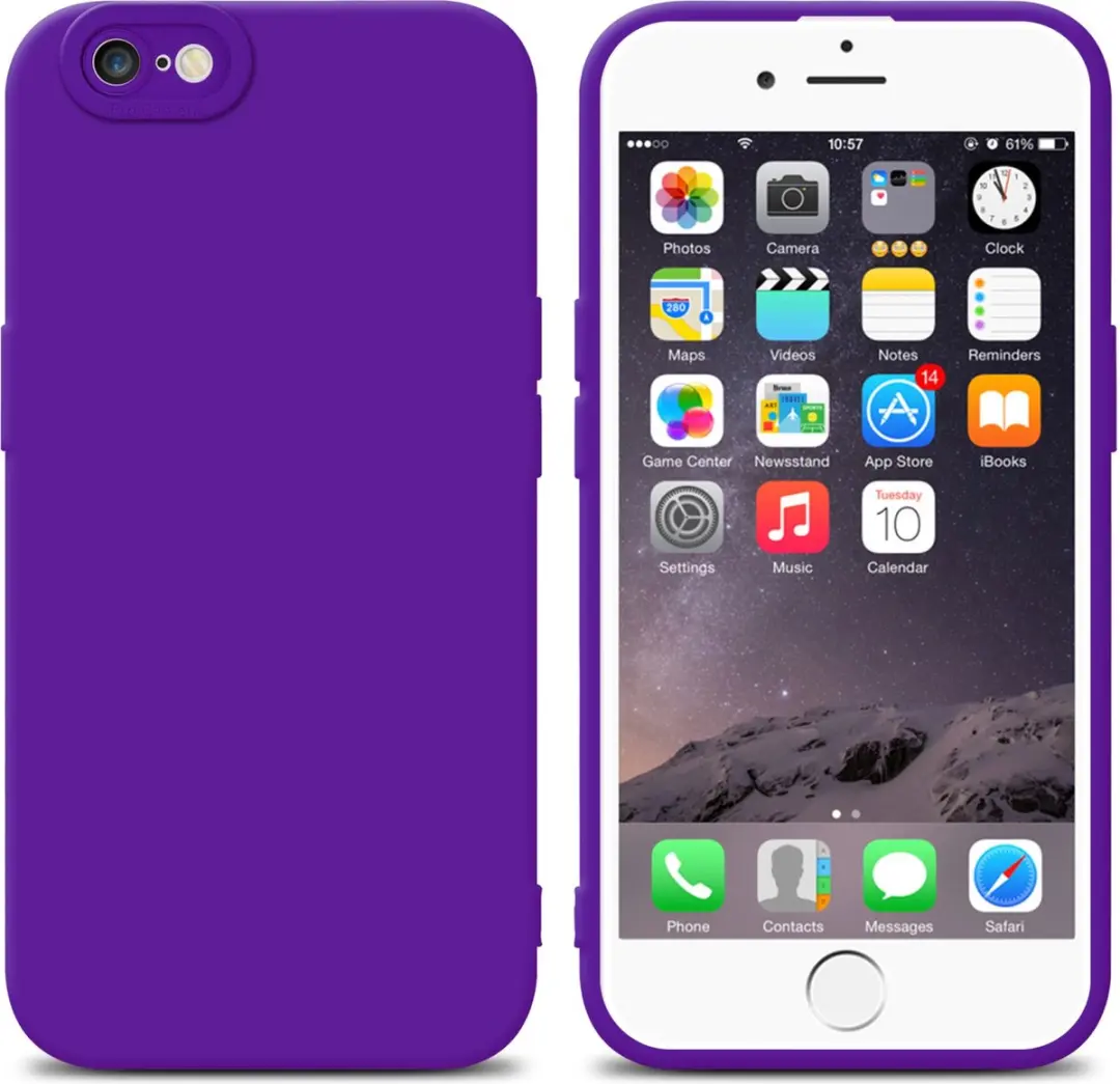 Cadorabo Hoesje geschikt voor Apple iPhone 6 PLUS / 6S PLUS in FLUID DONKER PAAR