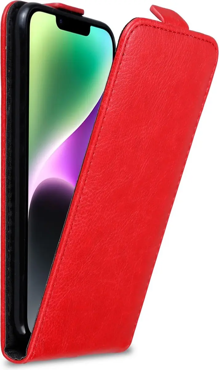 Cadorabo Hoesje geschikt voor Apple iPhone 14 PLUS in APPEL ROOD