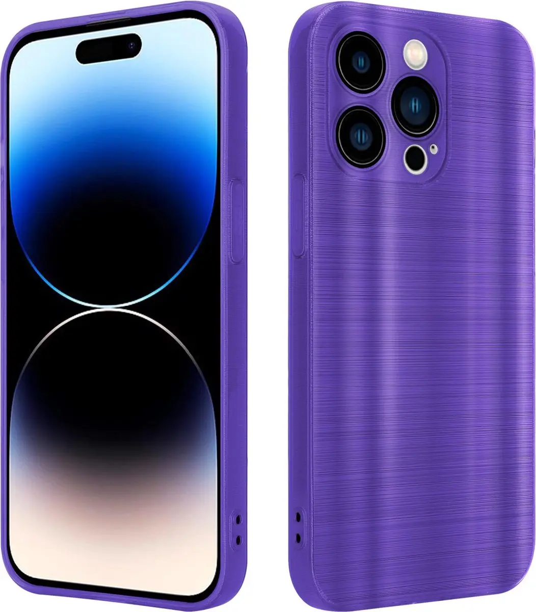 Cadorabo Hoesje geschikt voor Apple iPhone 14 PRO in Brushed Paars