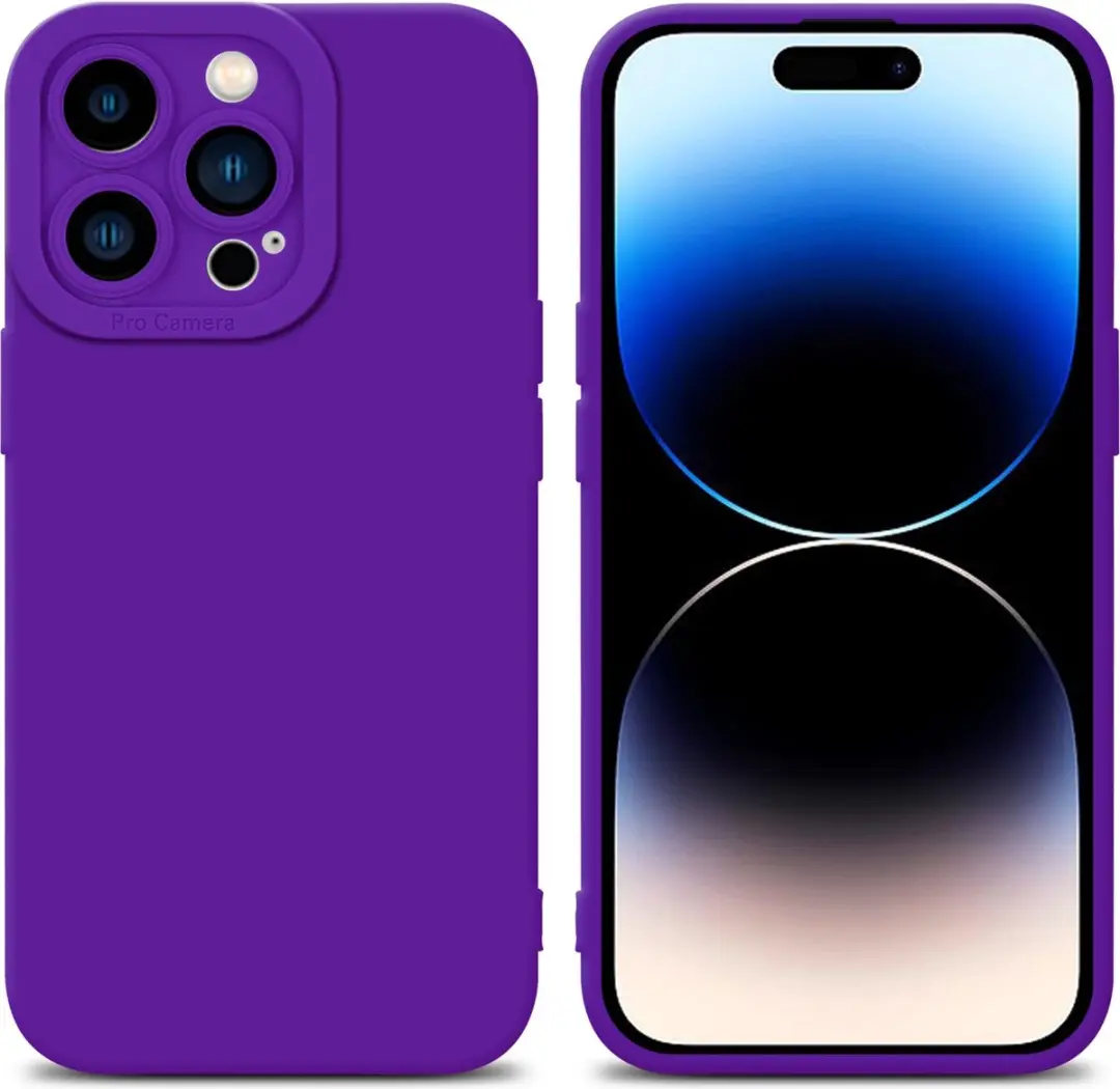 Cadorabo Hoesje geschikt voor Apple iPhone 14 PRO MAX in FLUID DONKER PAARS