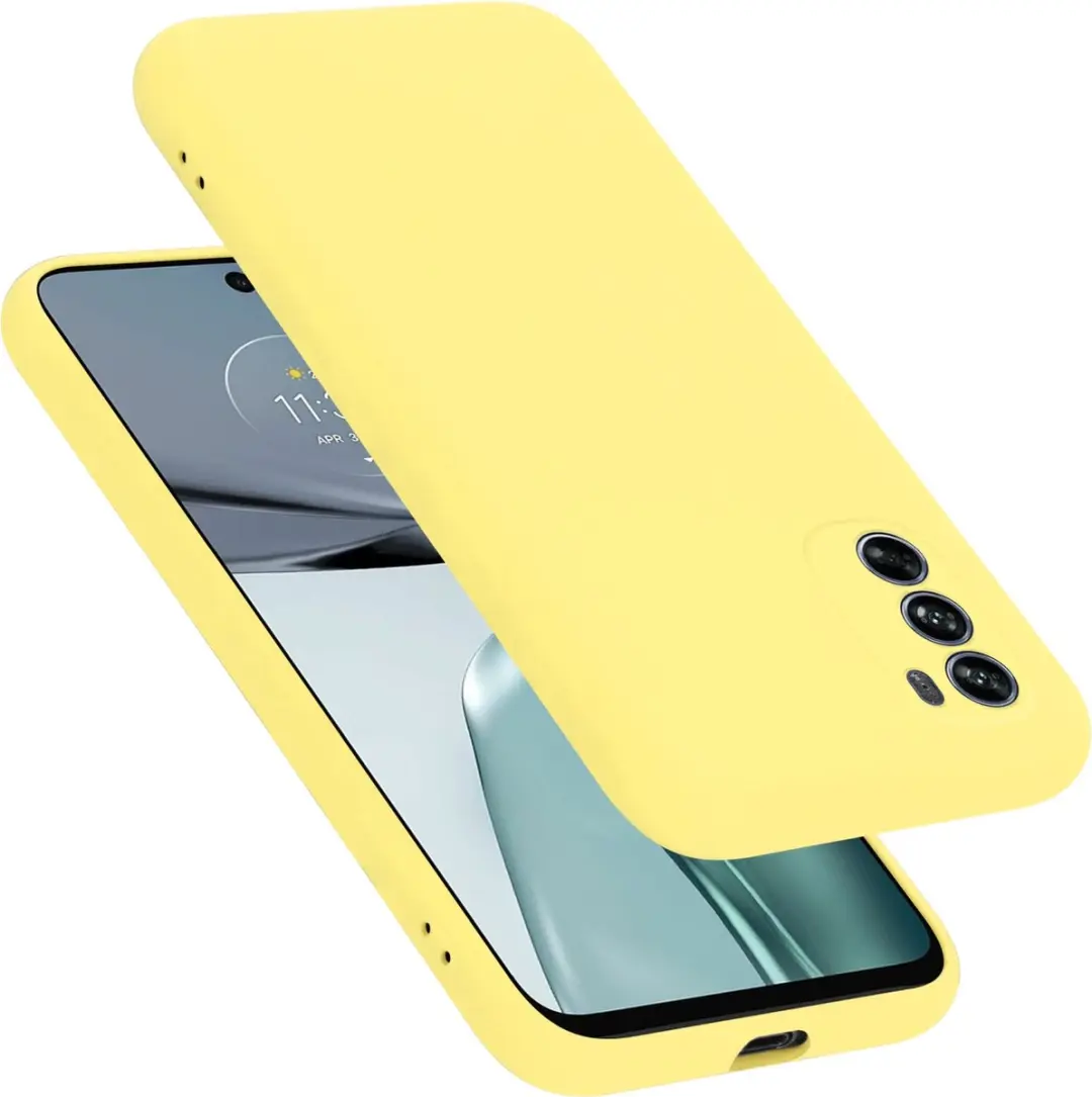 Cadorabo Hoesje geschikt voor Motorola MOTO G62 5G in LIQUID GEEL
