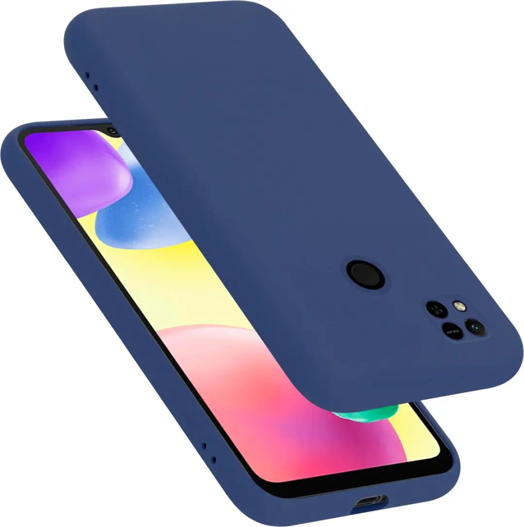 Cadorabo Hoesje geschikt voor Xiaomi RedMi 9C / RedMi 10A in LIQUID BLAUW
