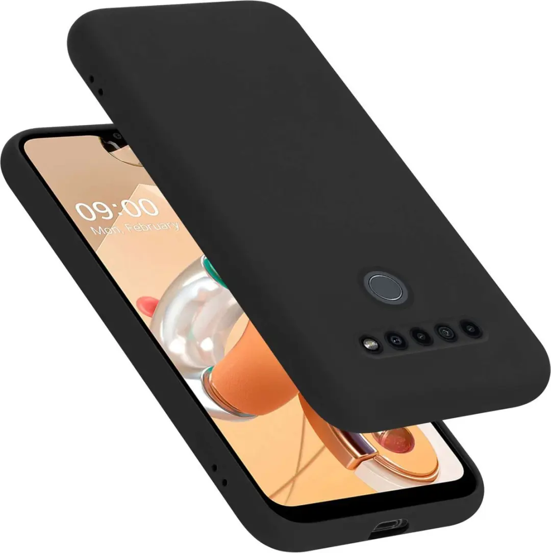 Cadorabo Hoesje geschikt voor LG K41S in LIQUID ZWART