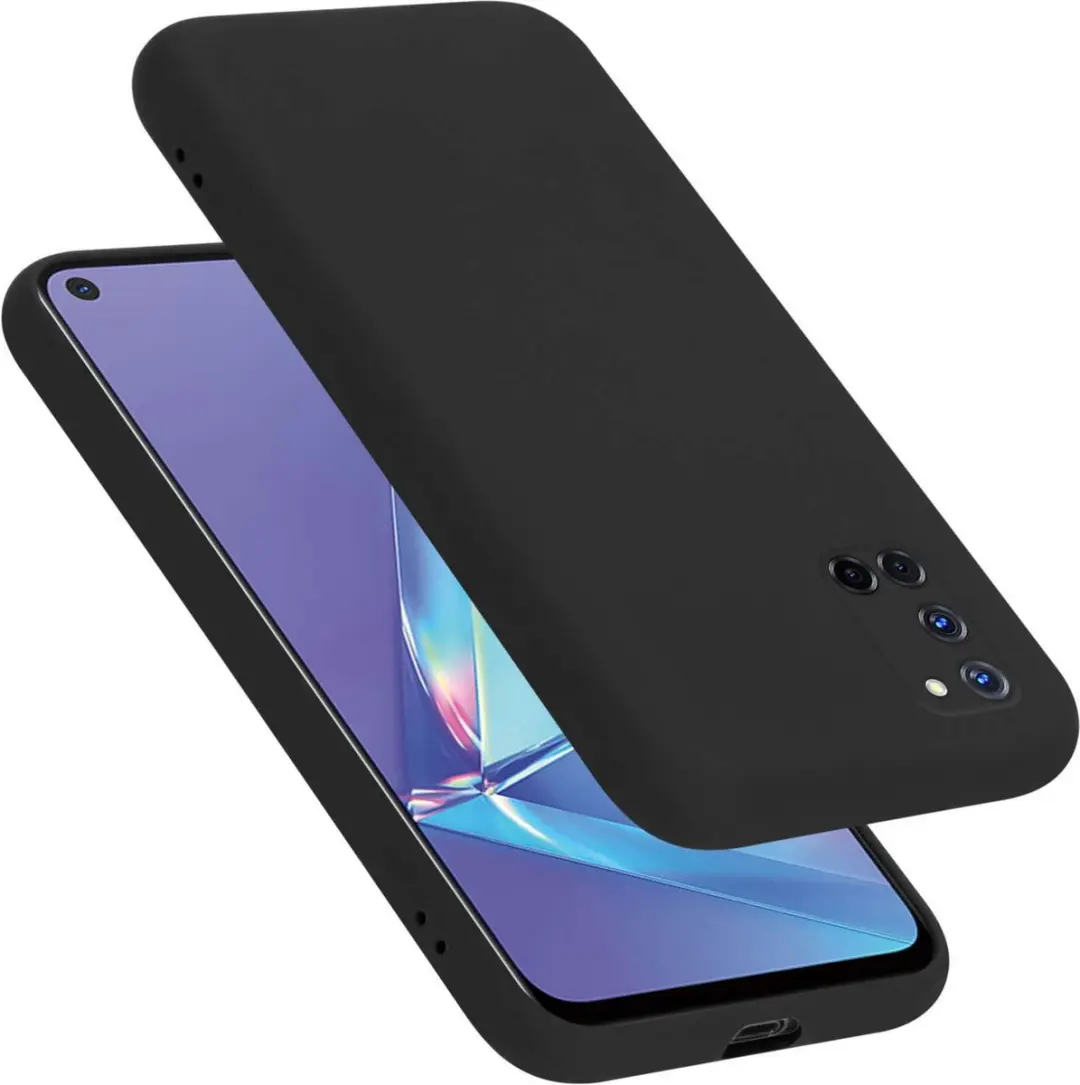 Cadorabo Hoesje geschikt voor Oppo A72 in LIQUID ZWART