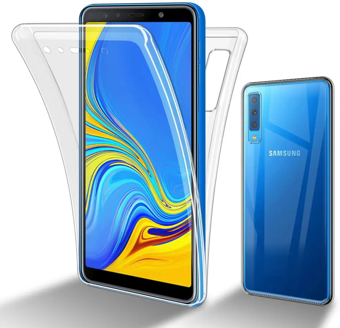 Cadorabo Hoesje geschikt voor Samsung Galaxy A7 2018 in TRANSPARANT