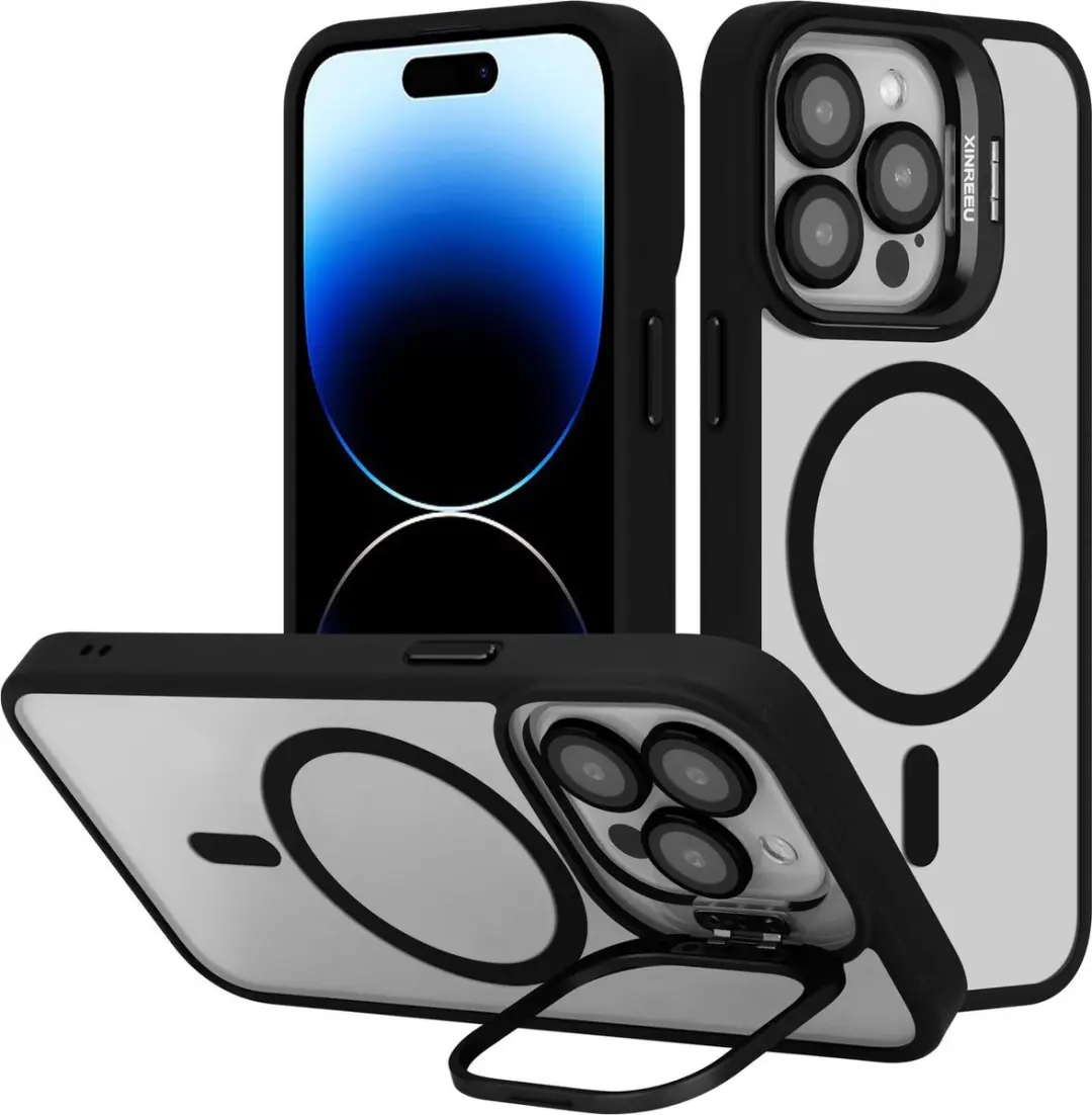 Cadorabo Hoesje geschikt voor Apple iPhone 15 PRO in Zwart geschikt voor MagSafe