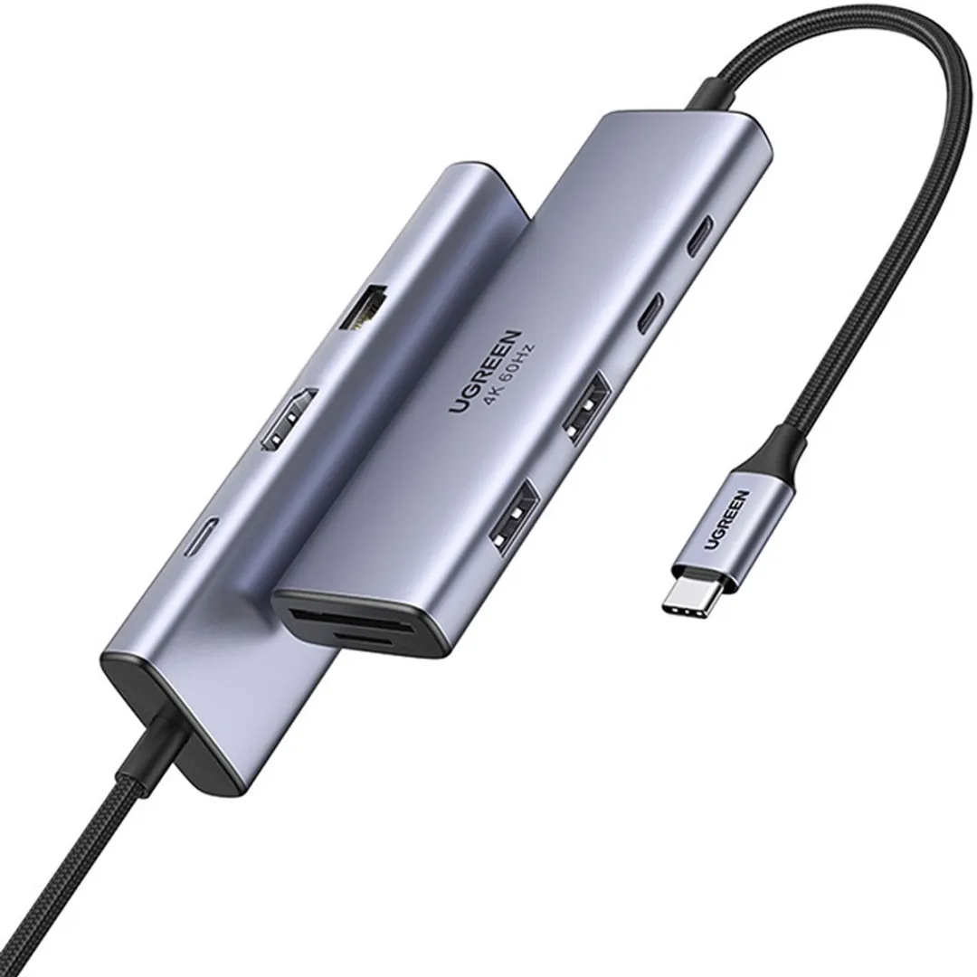 Ugreen USB-C Hub 3x USB + HDMI + VGA + RJ45 + SD/TF