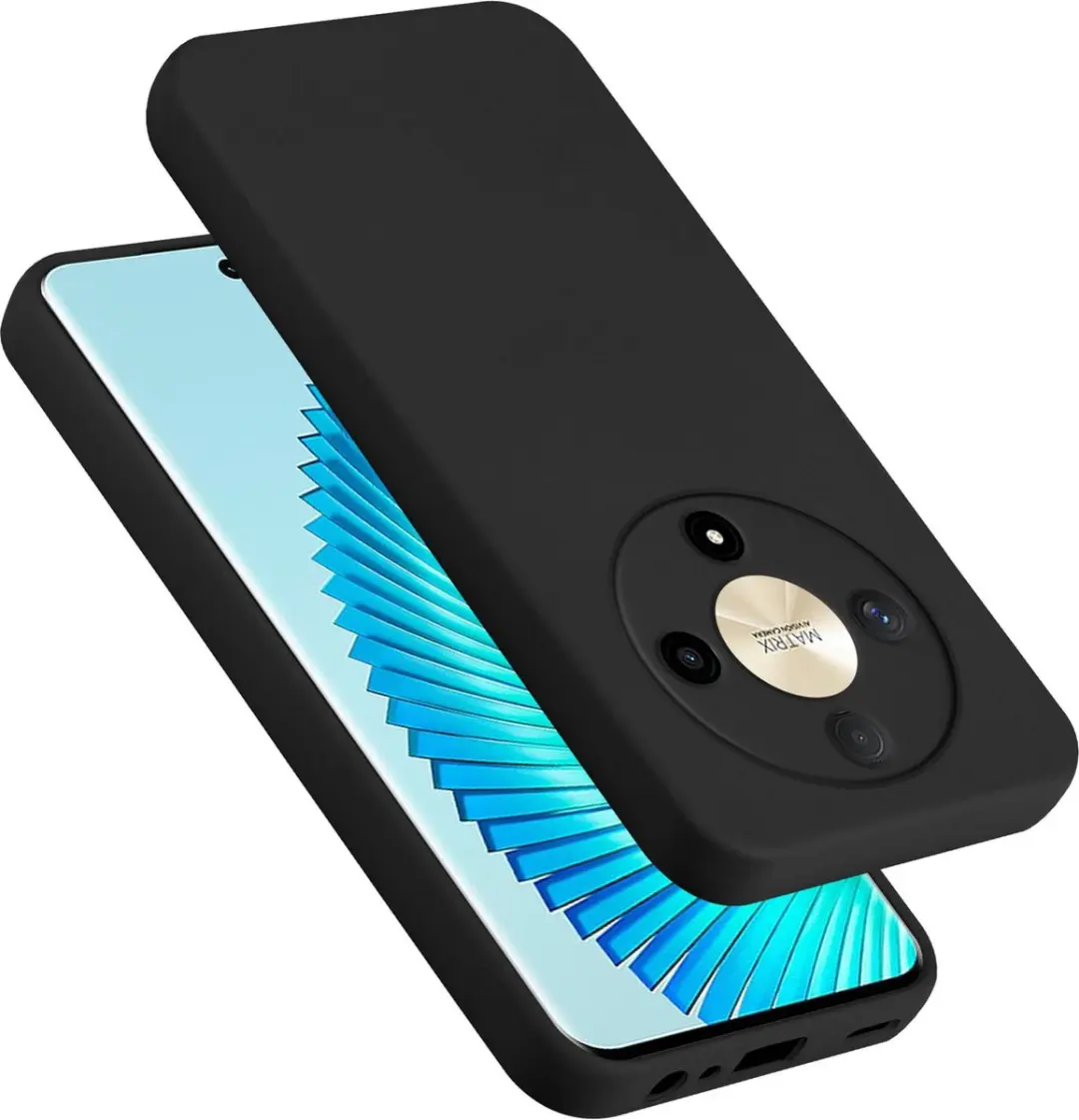 Cadorabo Hoesje geschikt voor Honor Magic 6 Lite 5G in LIQUID ZWART