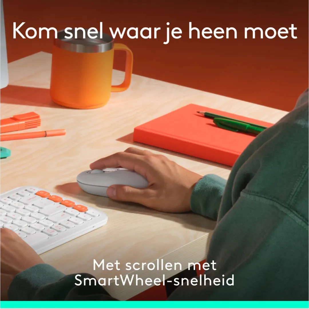 Logitech POP Icon Combo Toetsenbord & Muis - 920-013141 - Gebroken wit