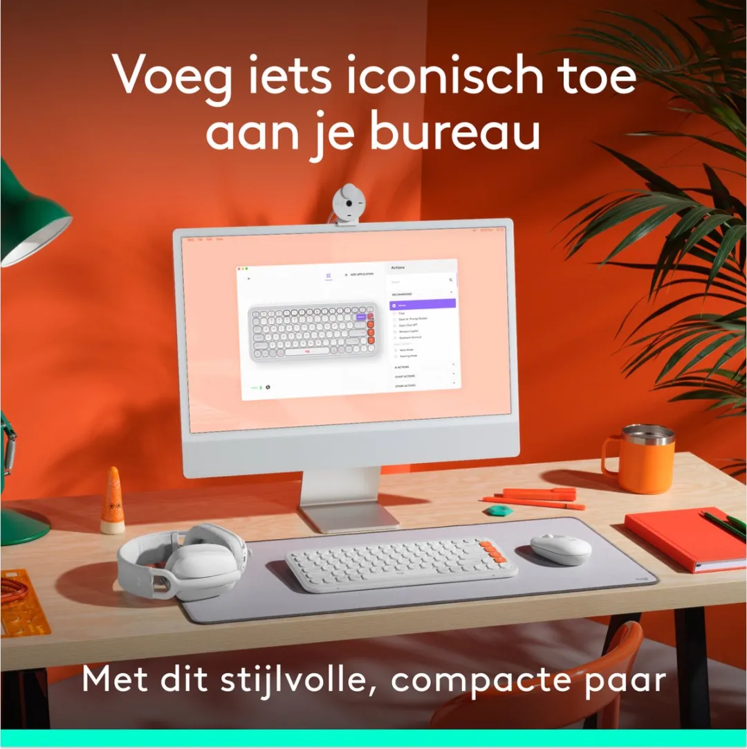 Logitech POP Icon Combo Toetsenbord & Muis - 920-013141 - Gebroken wit