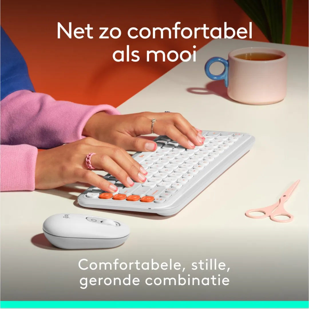 Logitech POP Icon Combo Toetsenbord & Muis - 920-013141 - Gebroken wit