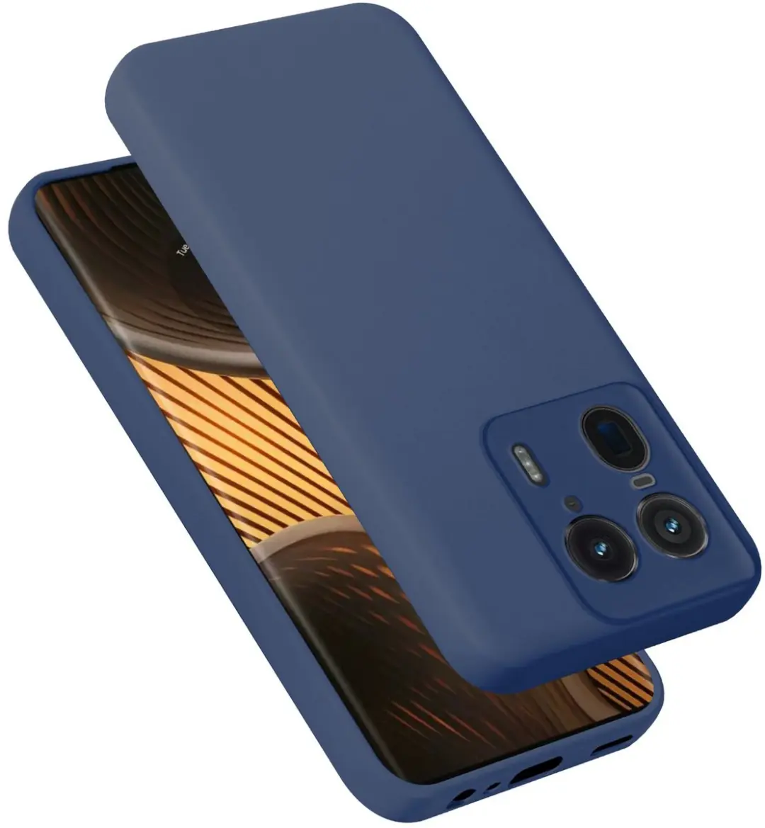 Cadorabo Hoesje geschikt voor Motorola Moto Edge 50 Ultra in LIQUID BLAUW