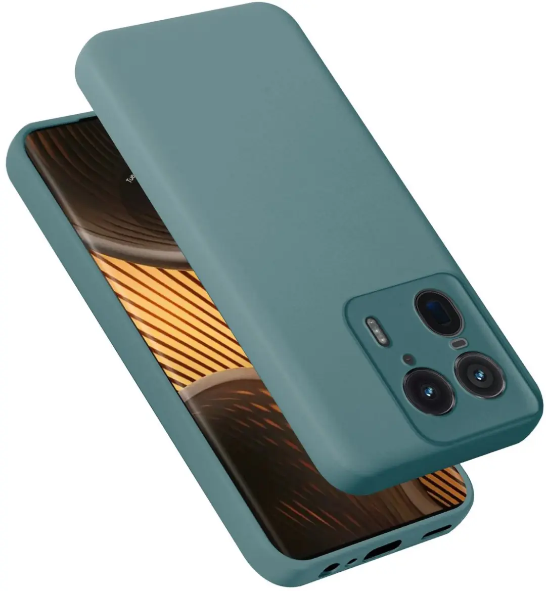 Cadorabo Hoesje geschikt voor Motorola Moto Edge 50 Ultra in LIQUID GROEN