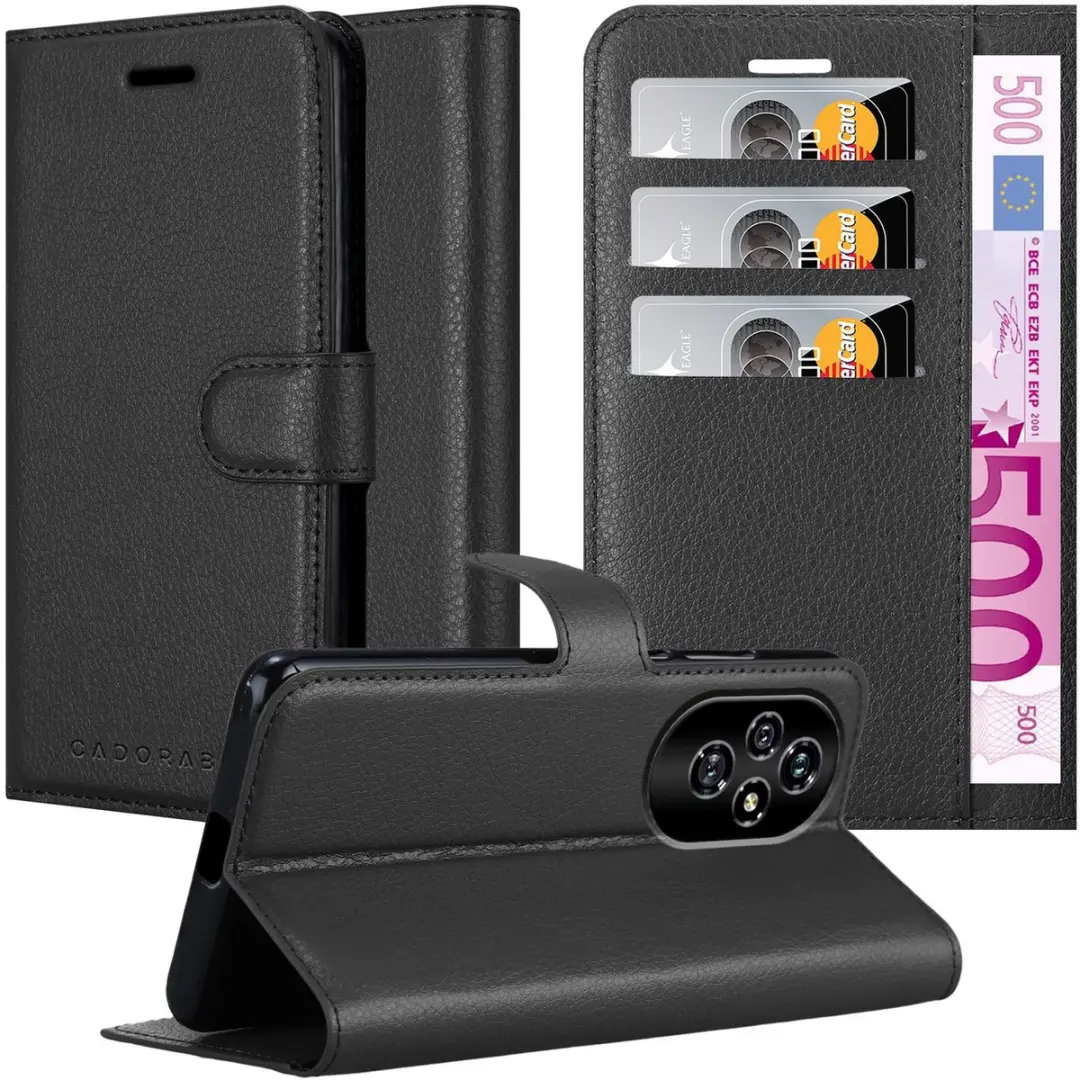Cadorabo Hoesje geschikt voor Honor 200 in PHANTOM ZWART
