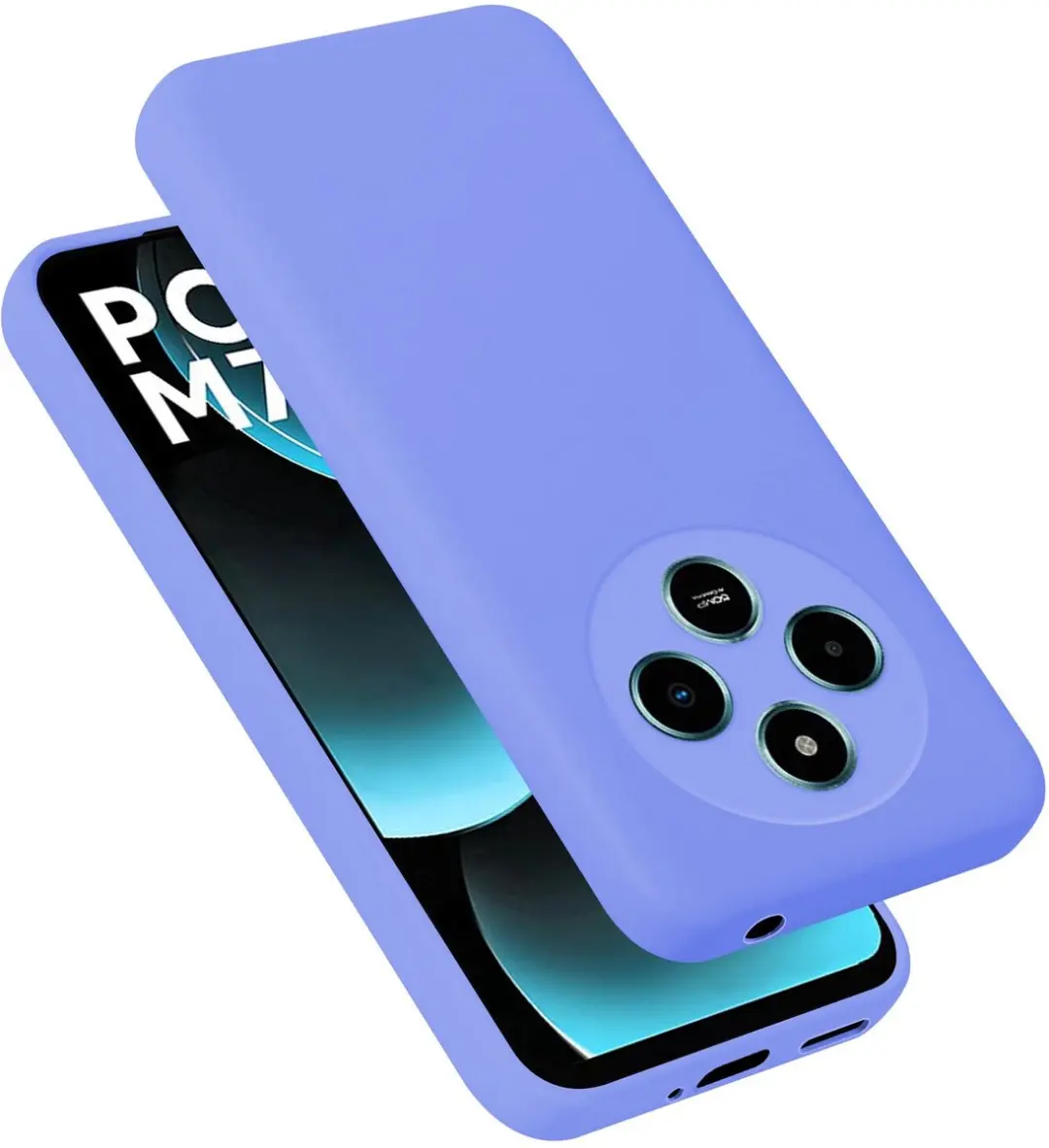 Cadorabo Hoesje geschikt voor Xiaomi Poco M7 5G Case in Liquid Lichte Paars Besc