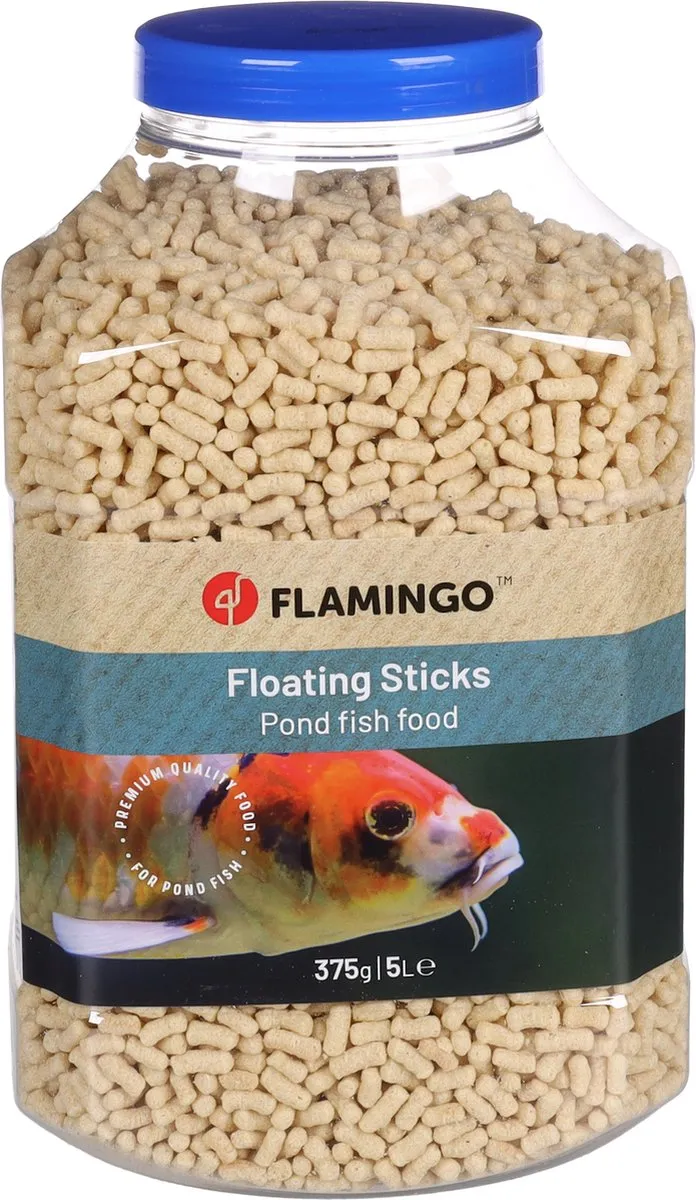 Vissen voer – vissenvoer – vijvervoer – vijvervoer sticks – 5L – beige