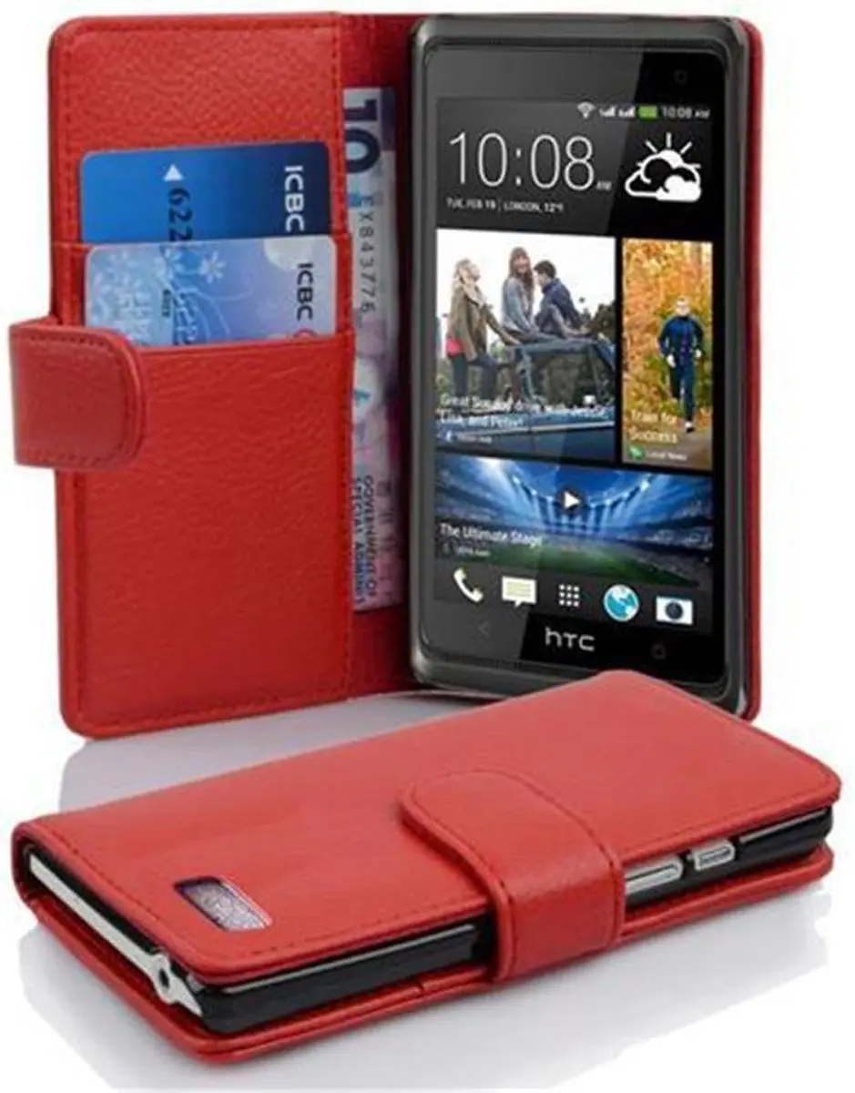 Cadorabo Hoesje geschikt voor HTC Desire 600 in INFERNO ROOD