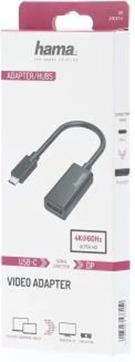 Hama 00200314 USB-C naar DisplayPort Adapter - Zwart