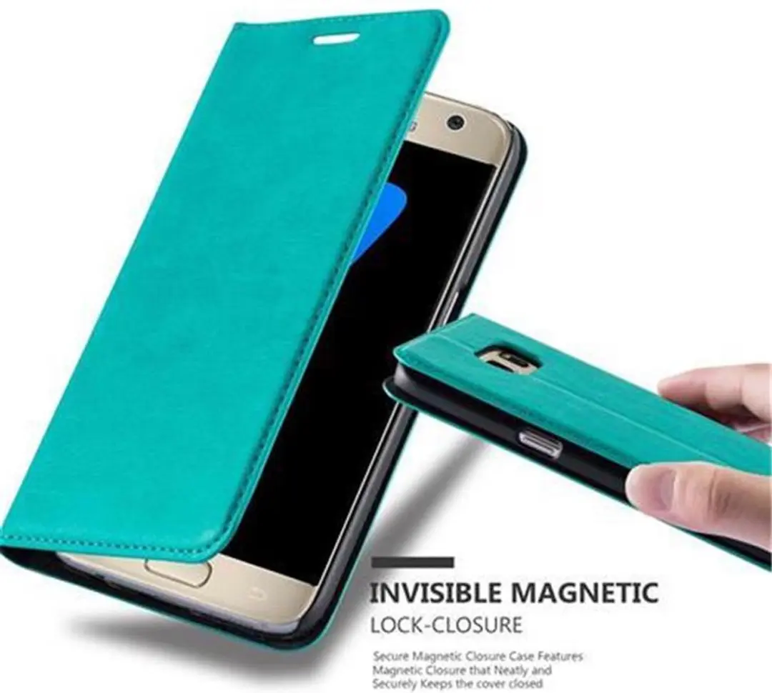 Cadorabo Hoesje geschikt voor Samsung Galaxy S7 in BENZINE TURKOOIS