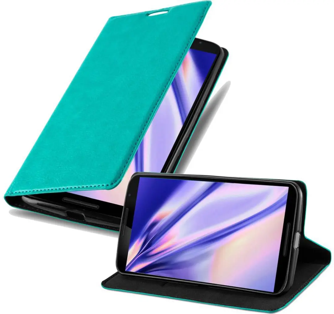 Cadorabo Hoesje geschikt voor Motorola Google NEXUS 6 in BENZINE TURKOOIS