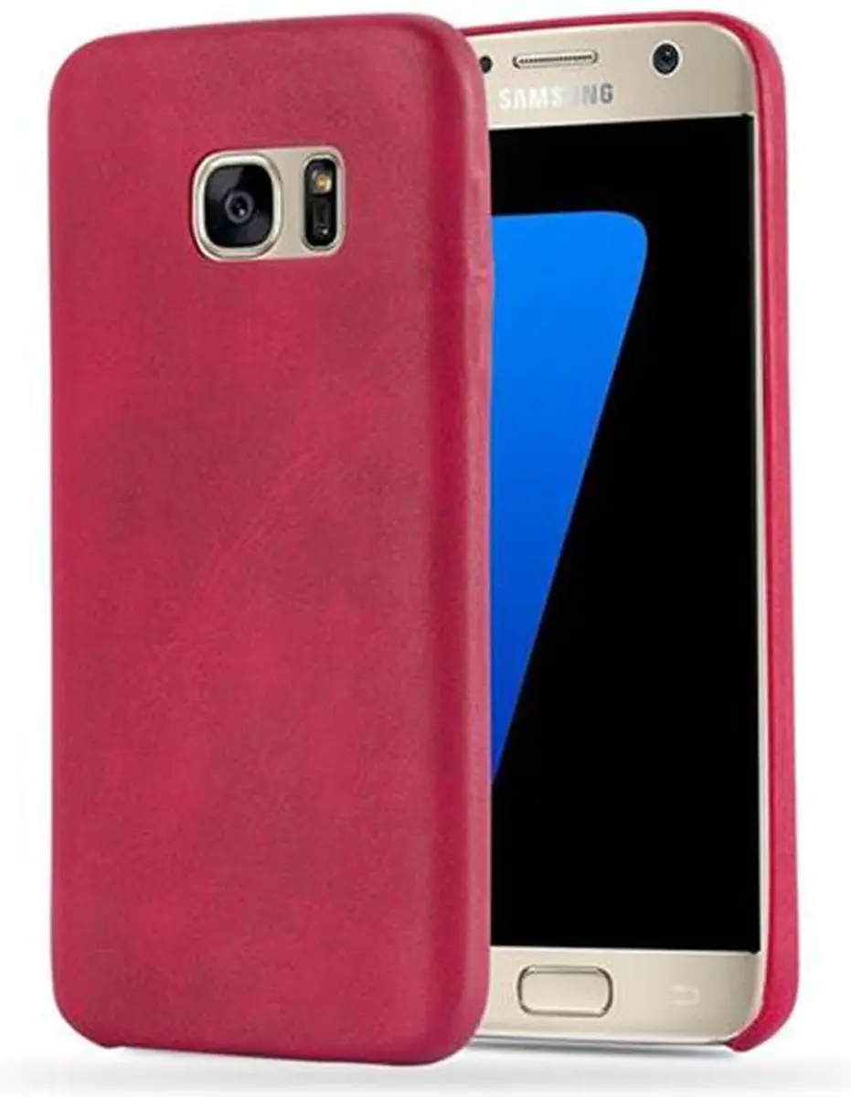 Cadorabo Hoesje geschikt voor Samsung Galaxy S7 in VINTAGE ROOD