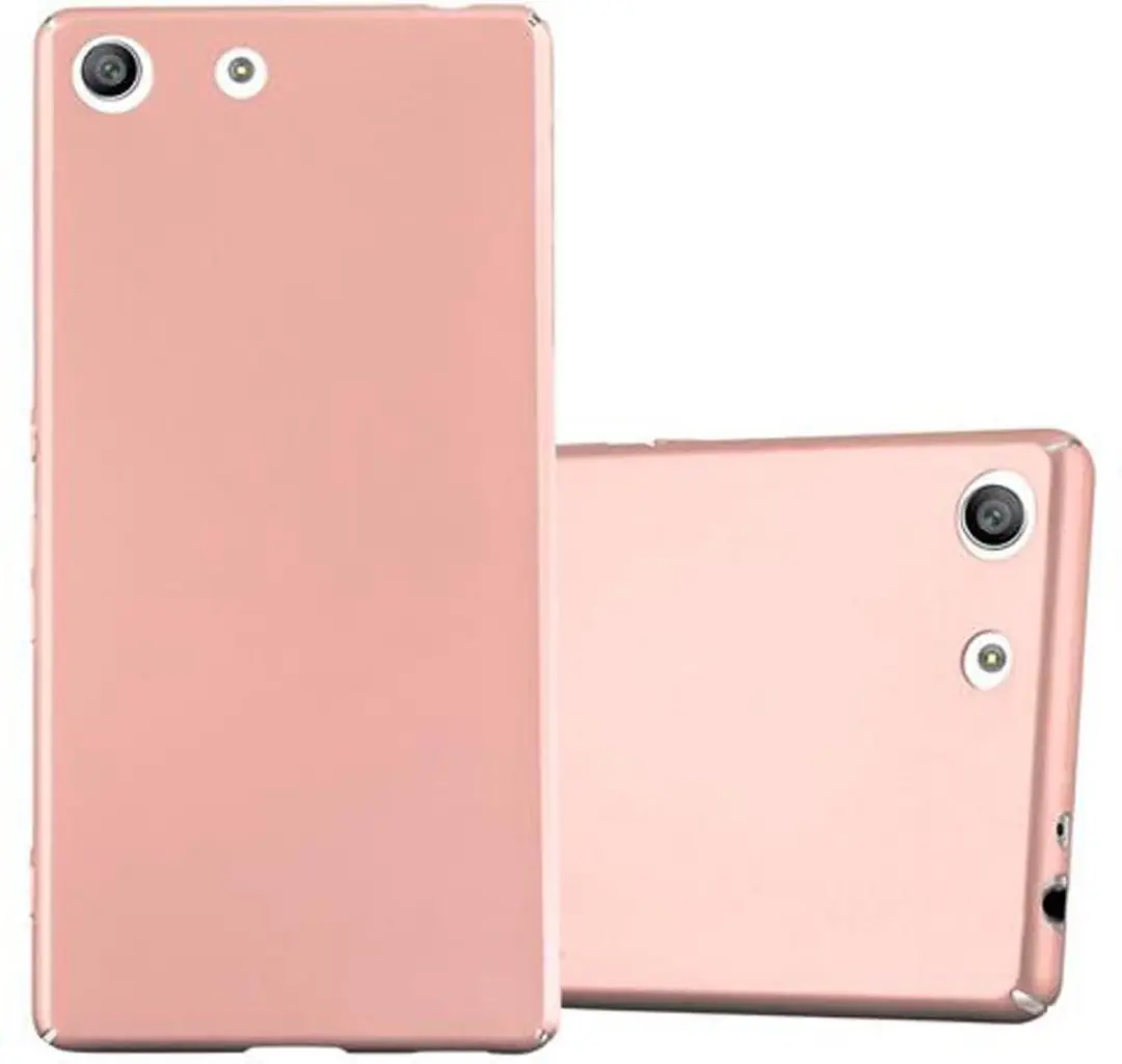Cadorabo Hoesje geschikt voor Sony Xperia M5 in METAAL ROSE GOUD