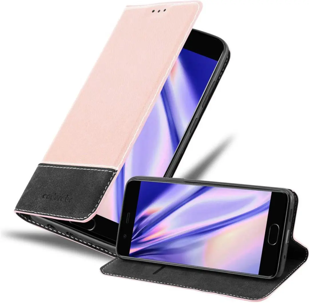 Cadorabo Hoesje geschikt voor Huawei P10 in ROOD ZWART