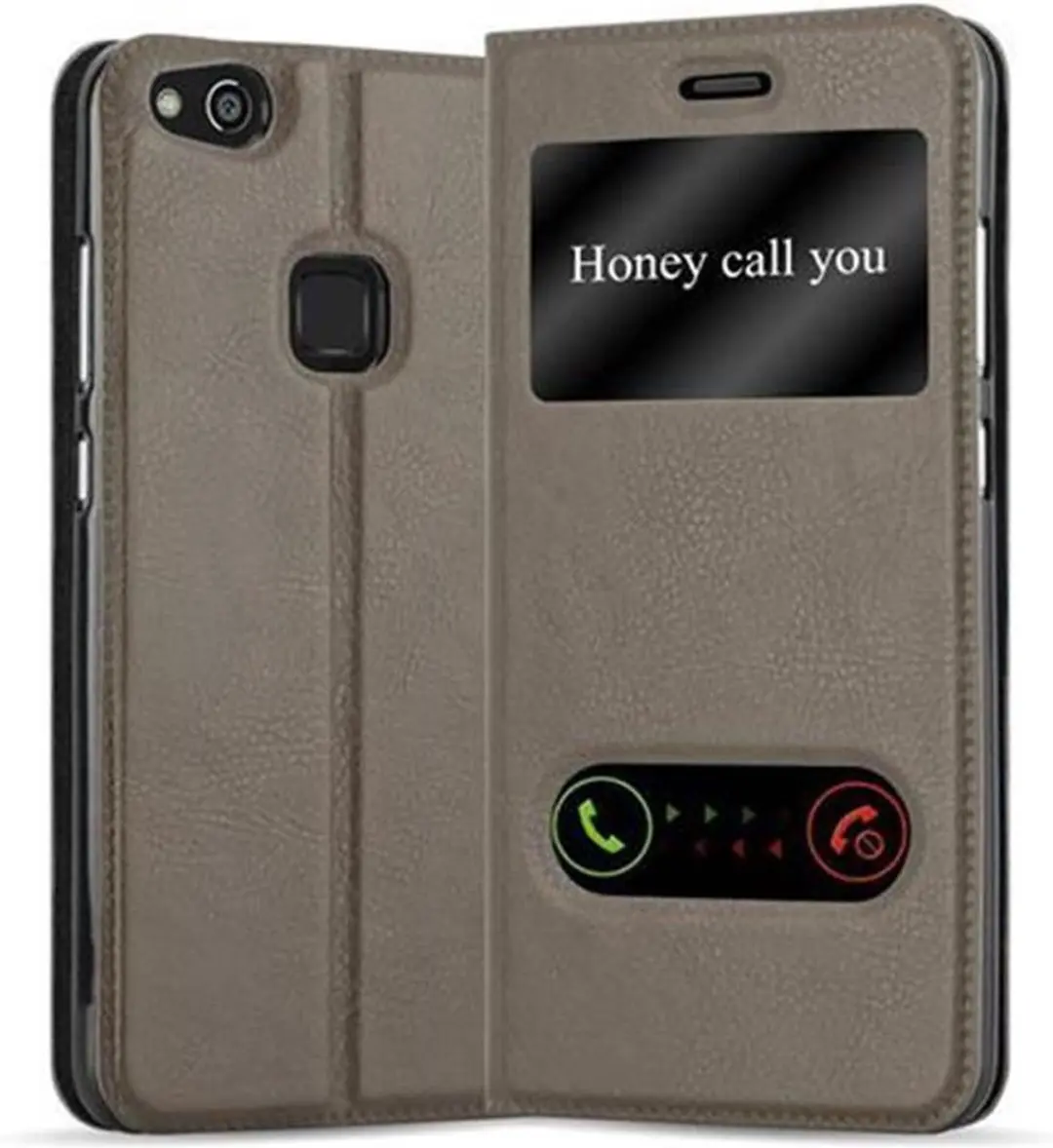 Cadorabo Hoesje geschikt voor Huawei P10 LITE in STEEN BRUIN