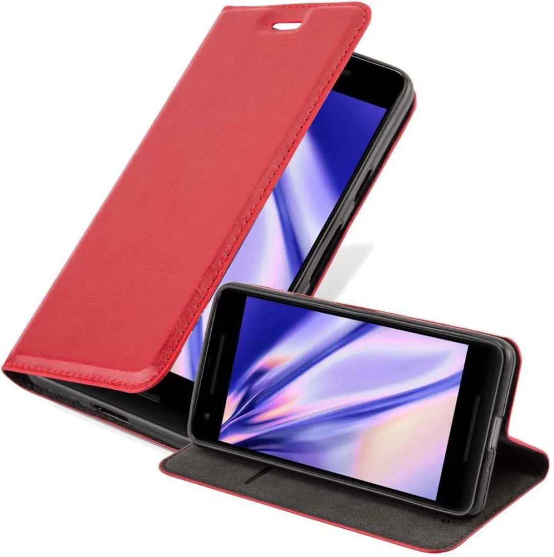 Cadorabo Hoesje geschikt voor Google PIXEL 2 XL in APPEL ROOD