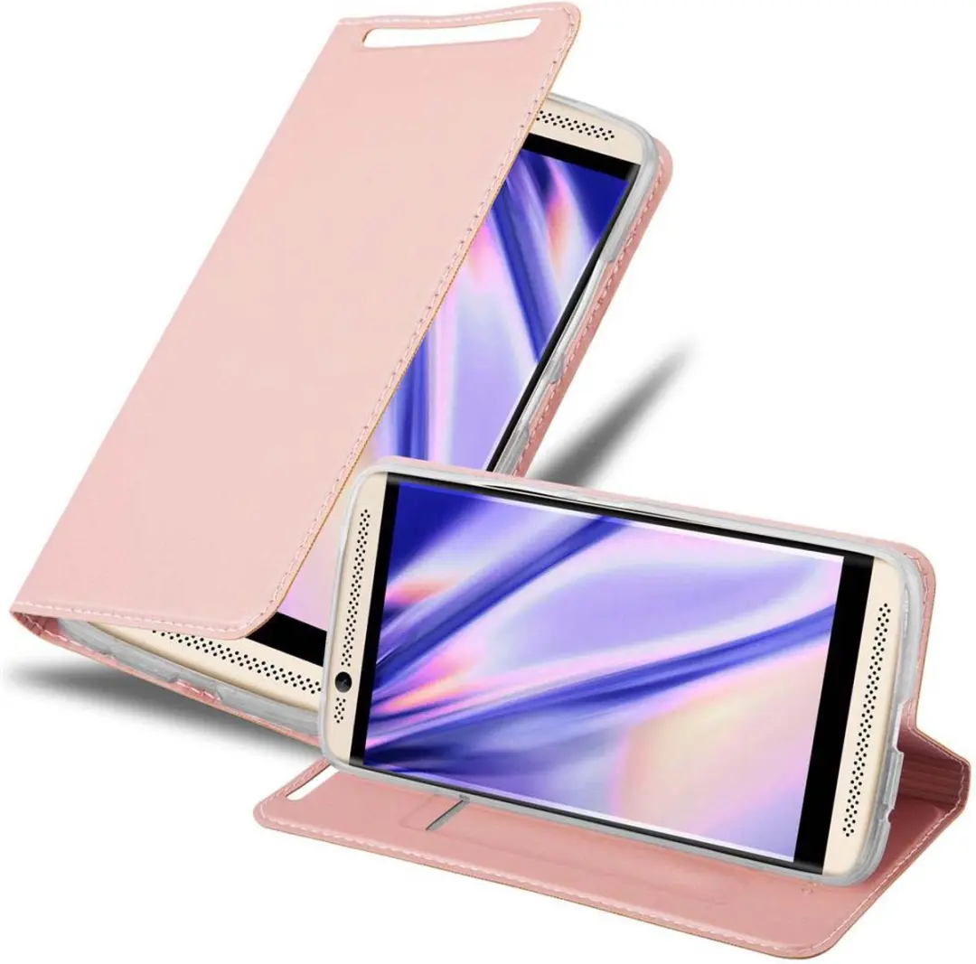 Cadorabo Hoesje geschikt voor ZTE Axon 7 in CLASSY ROSE GOUD