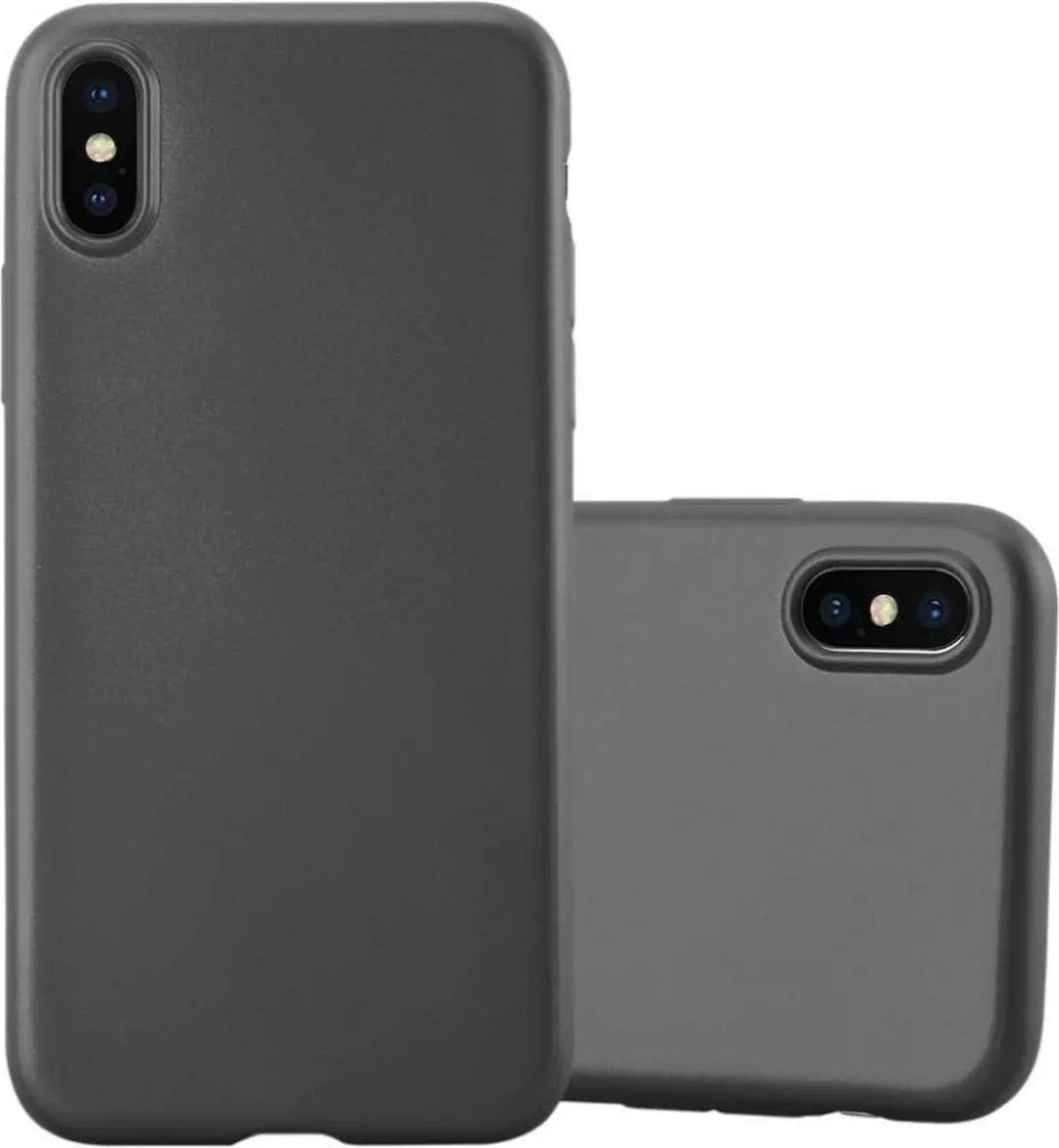 Cadorabo Hoesje geschikt voor Apple iPhone X / XS in METALLIC GRIJS
